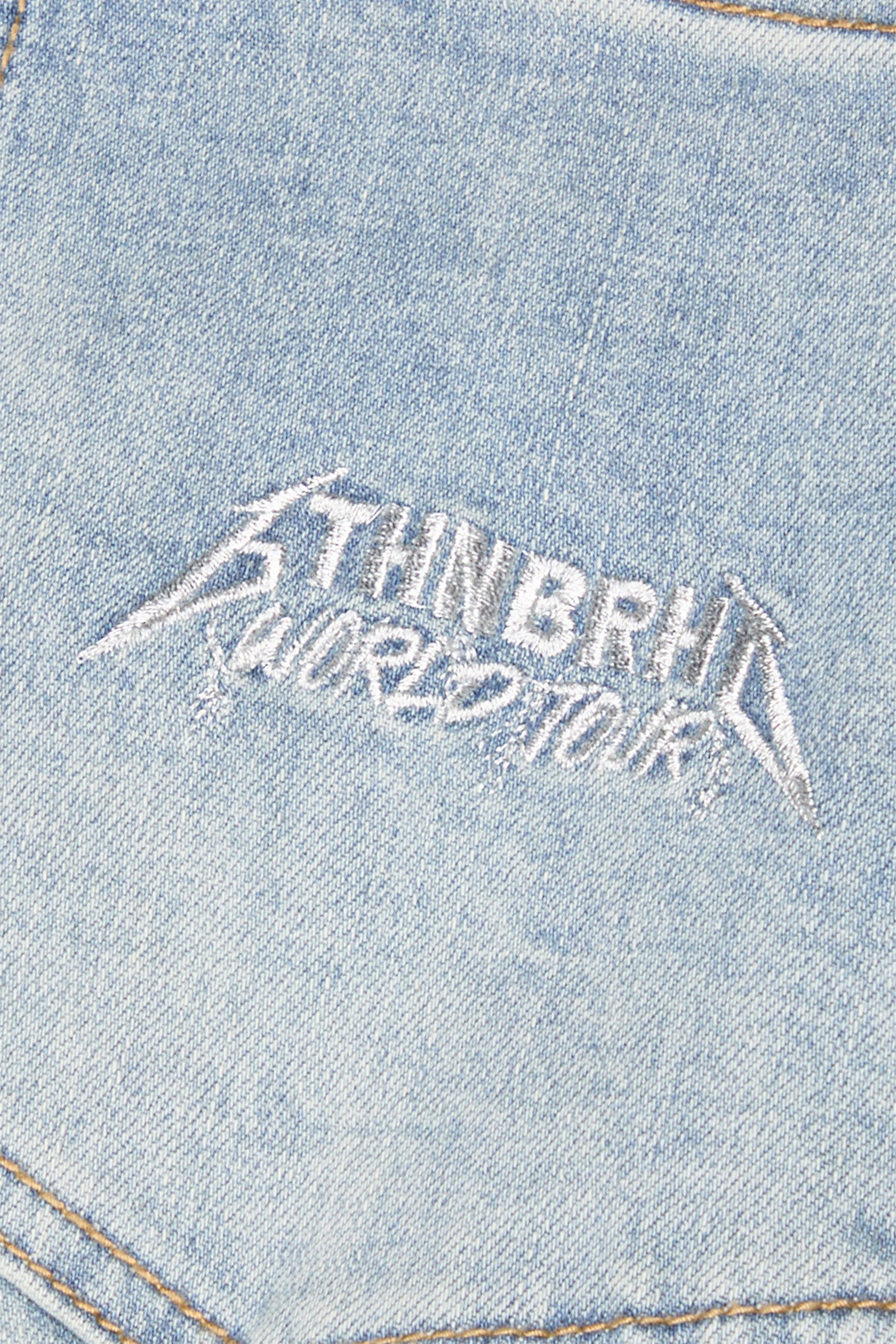 6thNBRHD SKINNY JEAN "STUDDED" LIGHT WASH