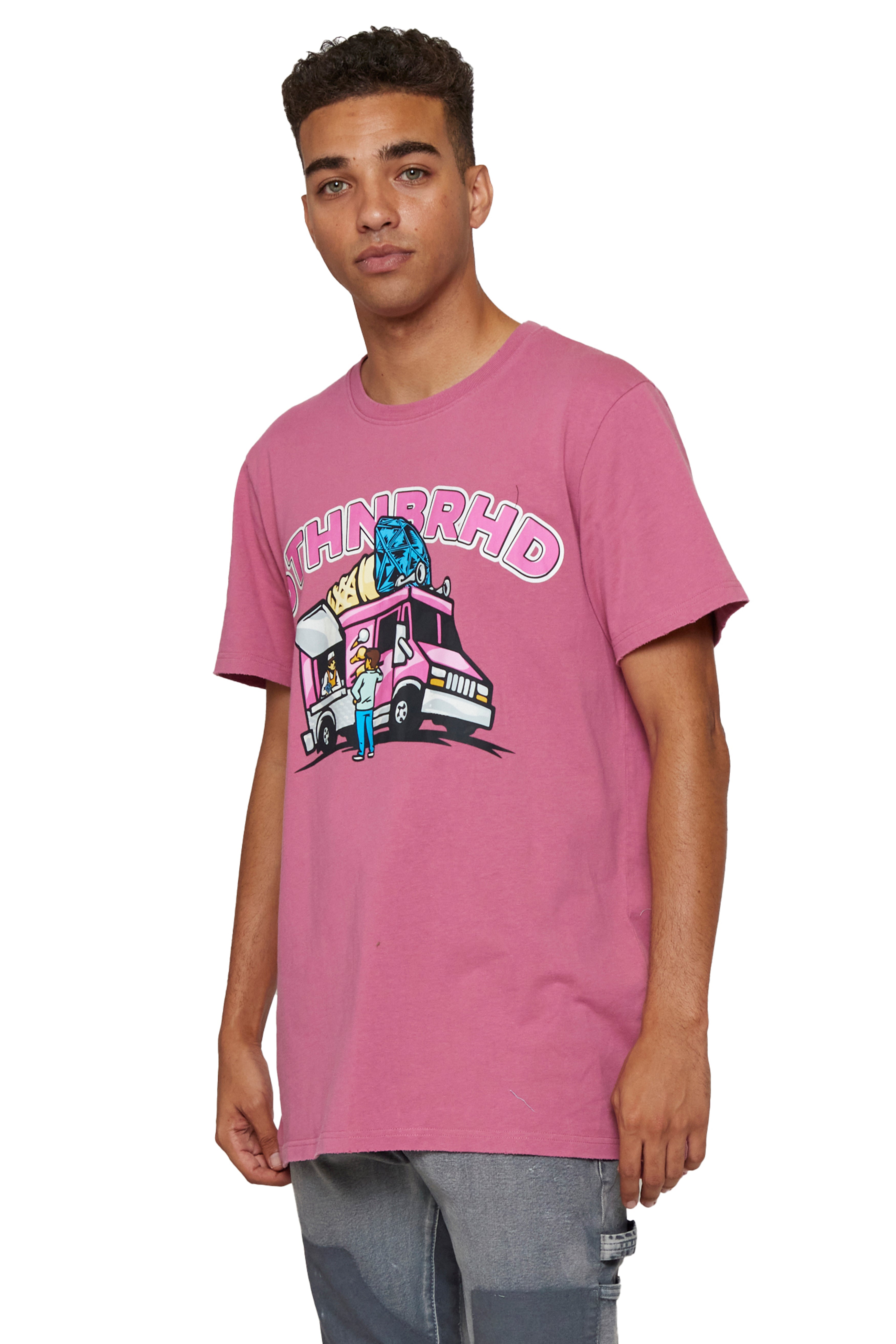 6thNBRHD TEE "ICECREAM" vintage rose