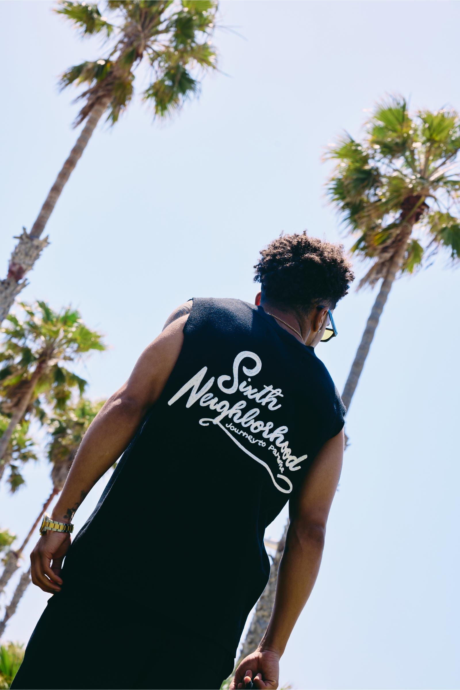 "Reef" Sleeveless Knit Vest Black