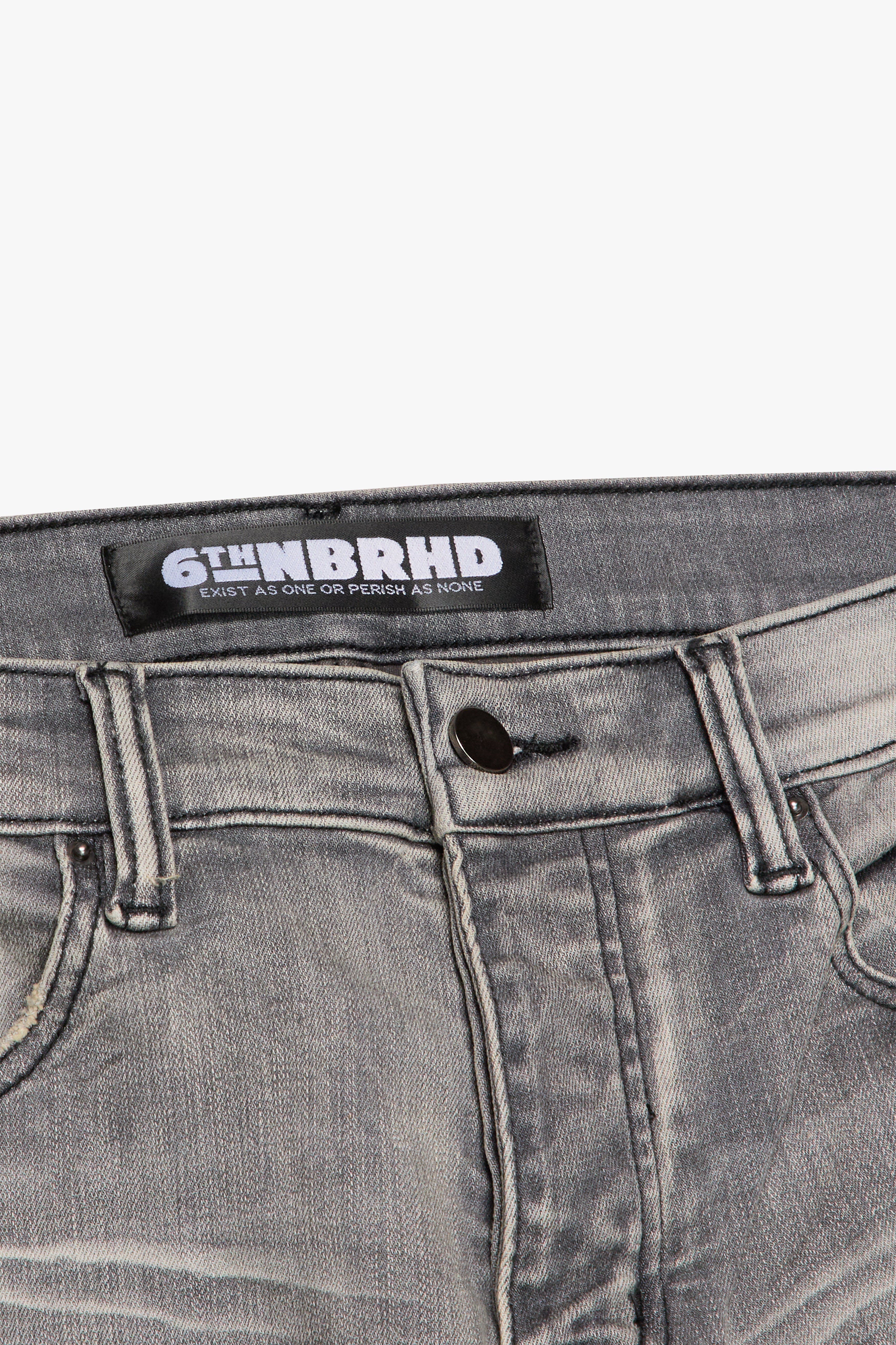 6thNBRHD SKINNY JEAN "MEMORY" SOFT GREY