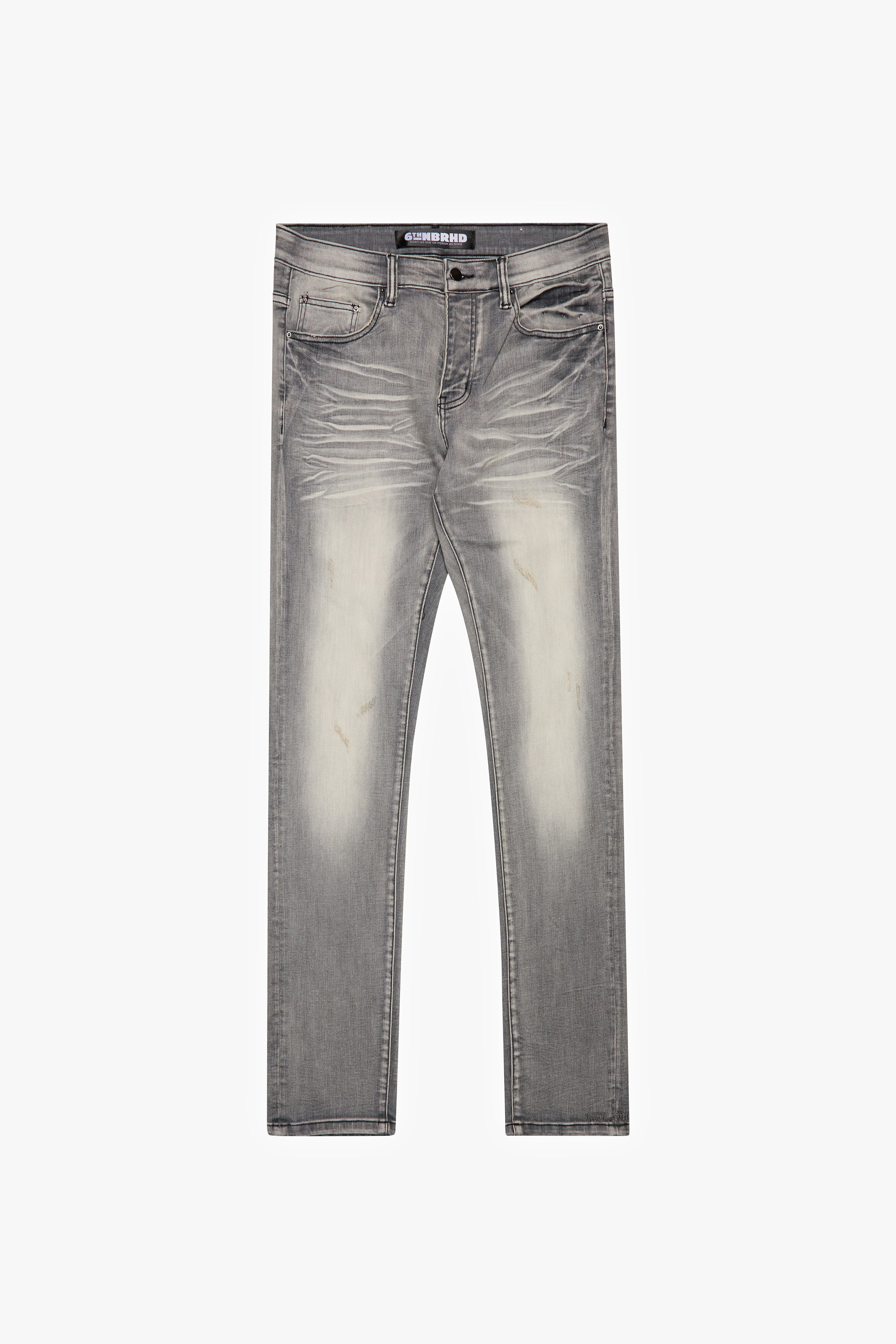 6thNBRHD SKINNY JEAN "MEMORY" SOFT GREY