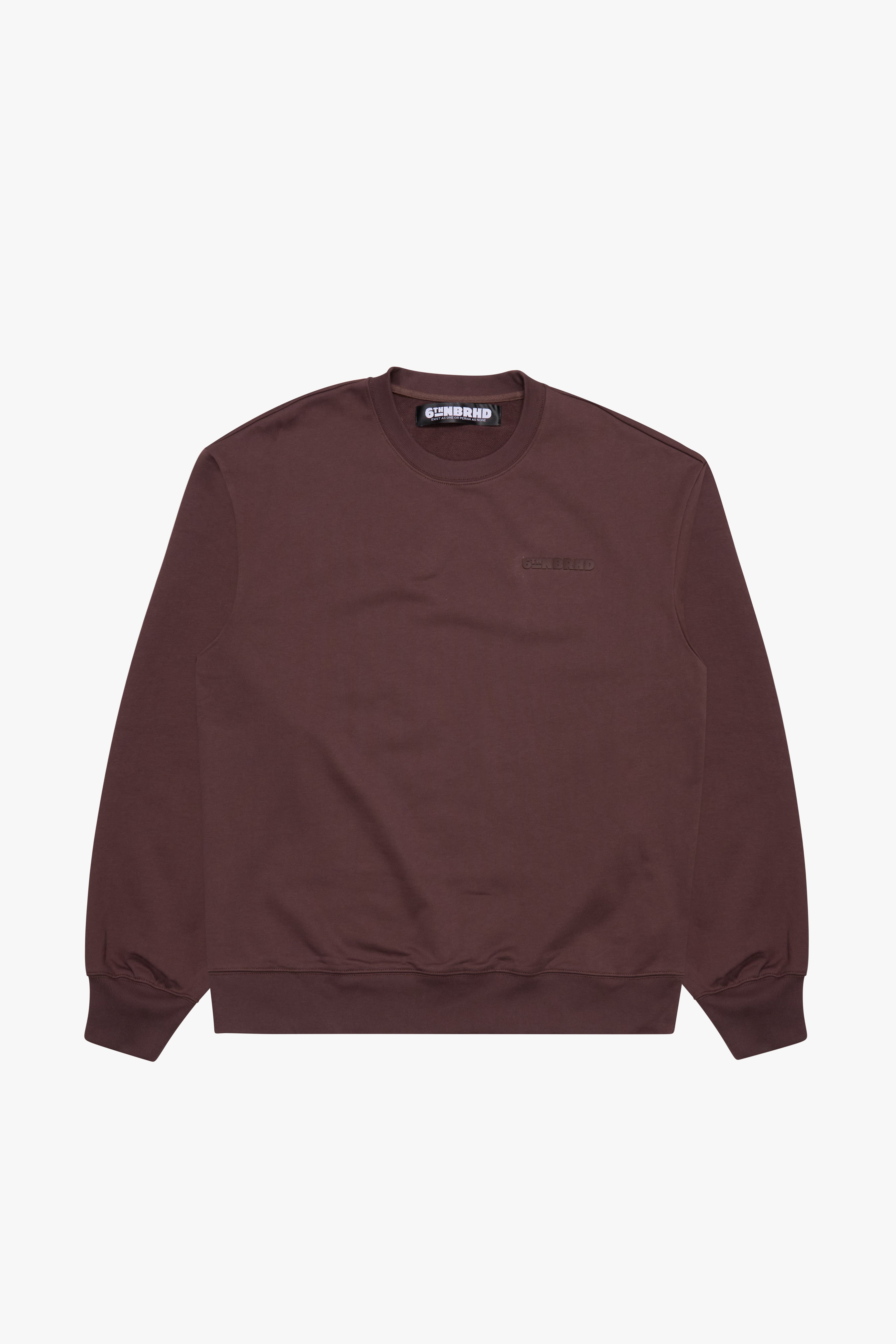 6thNBRHD CREWNECK "ESNTL 2.0" BROWN