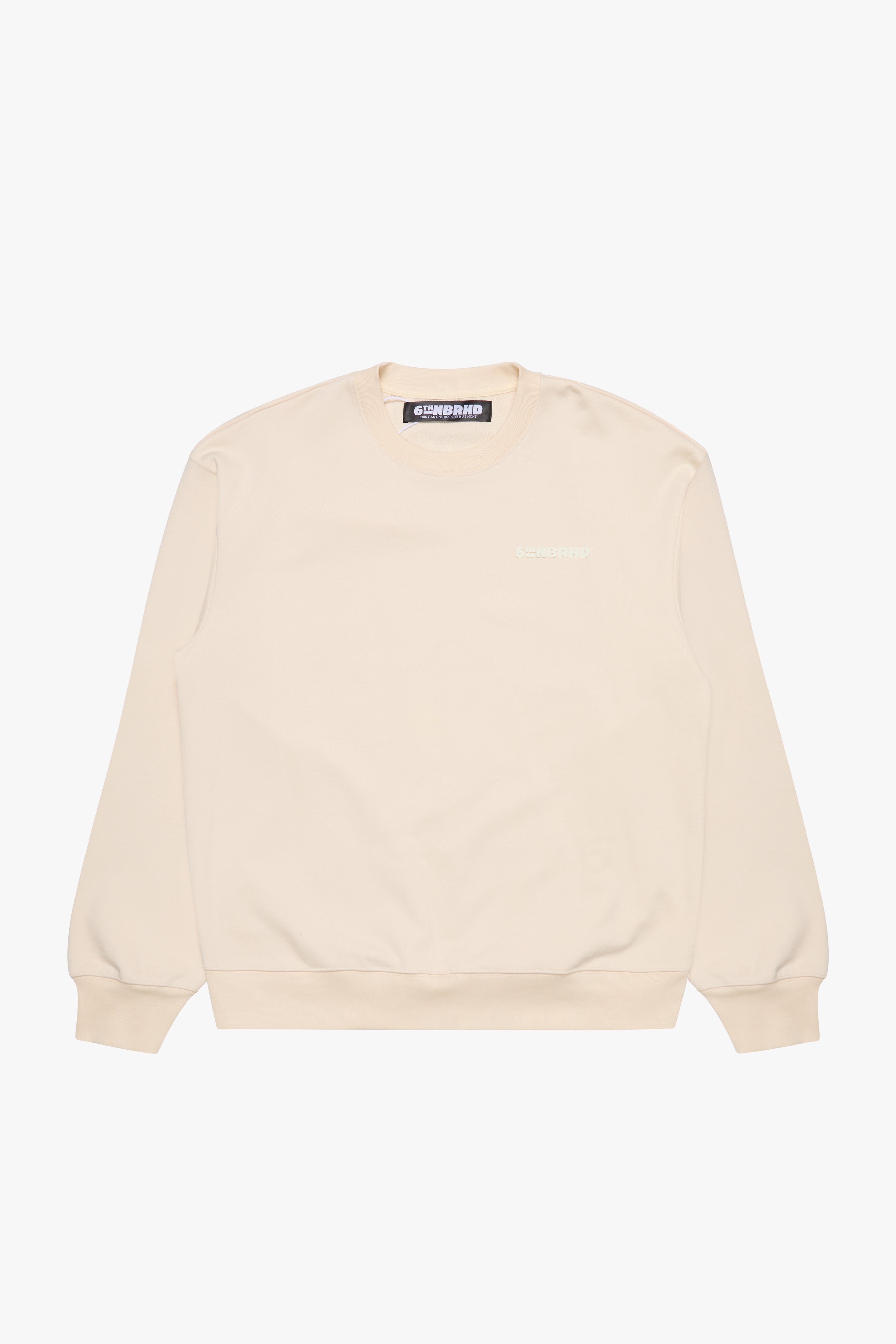 6thNBRHD CREWNECK "ESNTL 2.0" CREAM