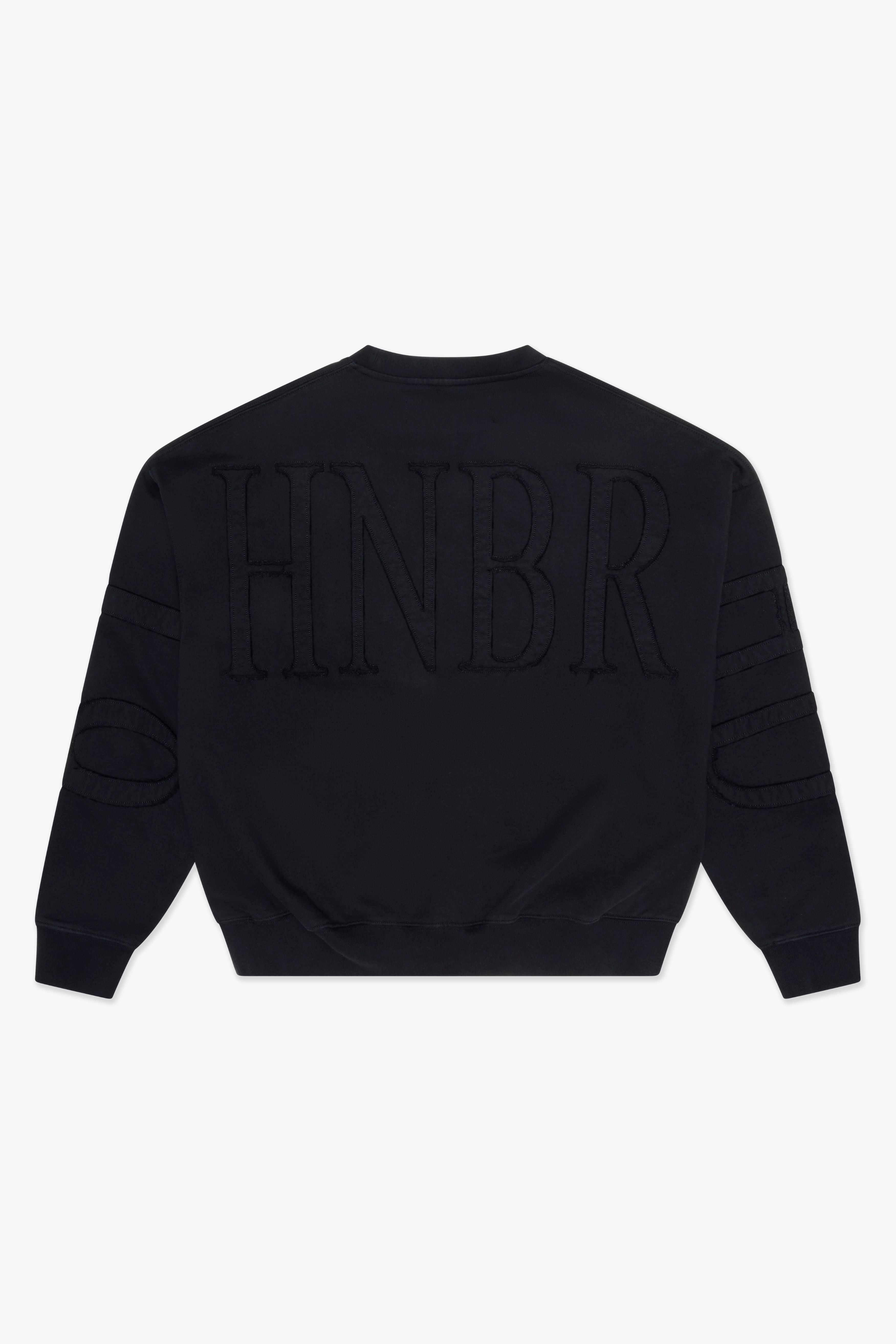 "STATEMENT" CREW NECK - BLACK