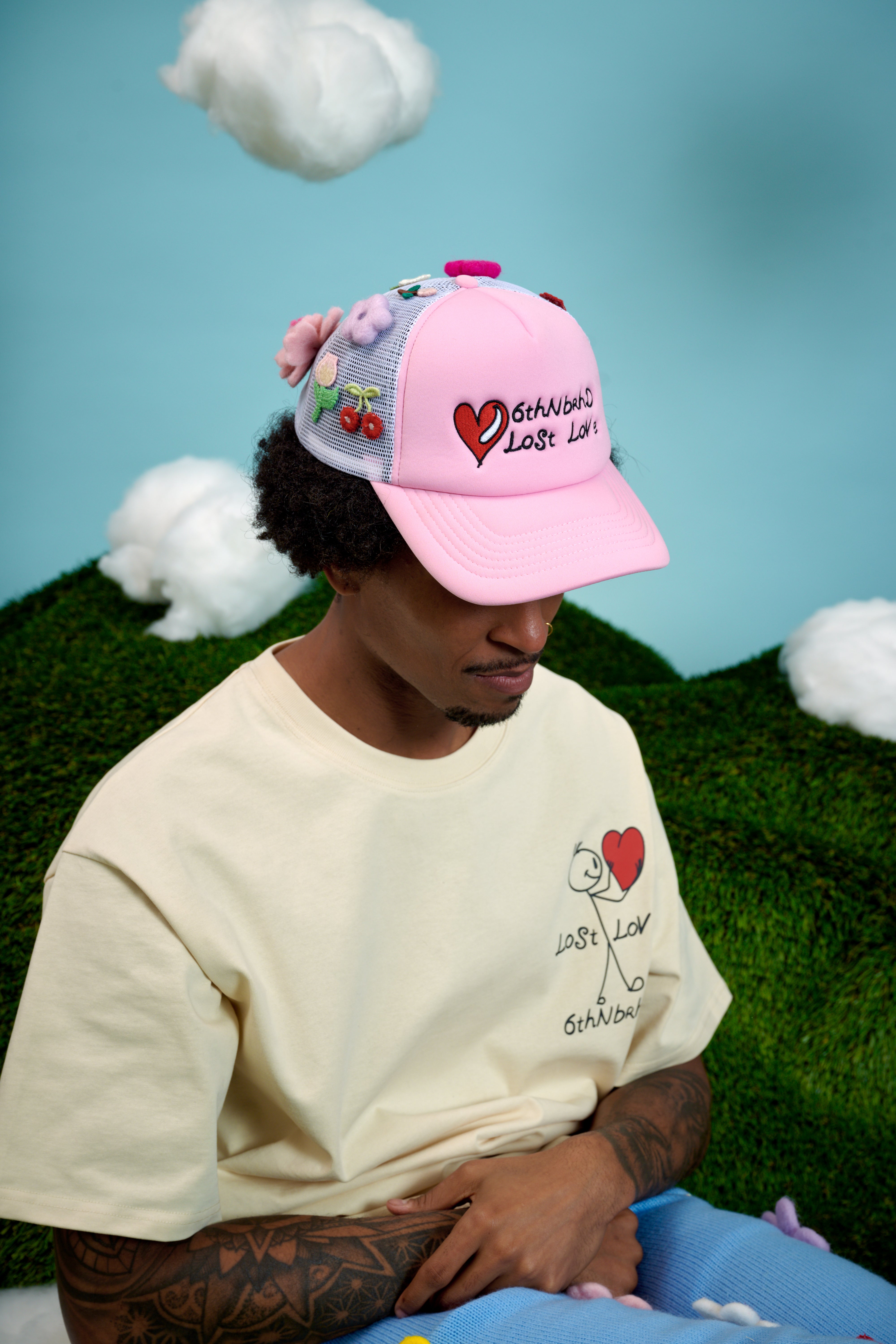 6thNBRHD HAT "LOST" PETAL PINK