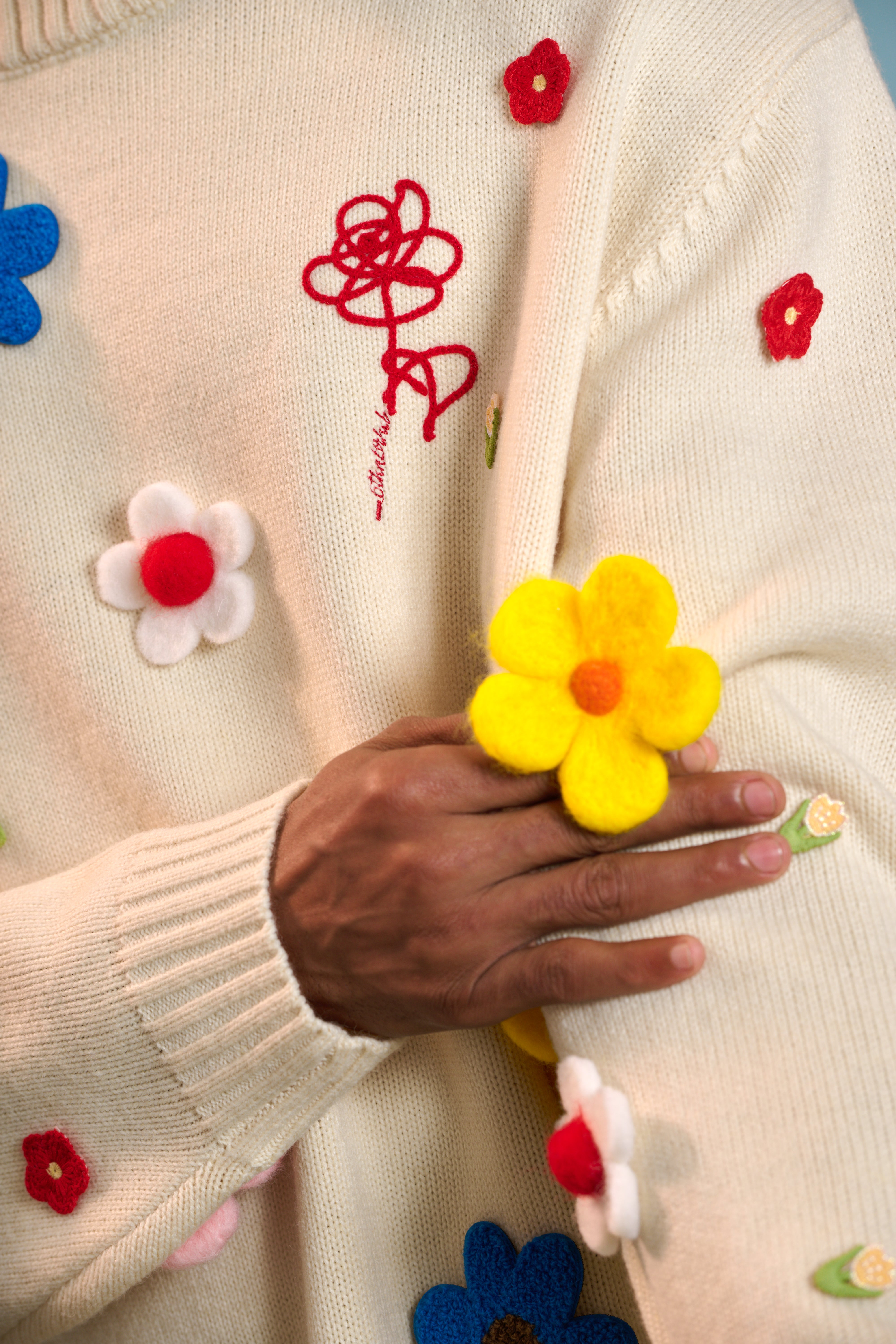 6thNBRHD SWEATER "BOUQUET" CREAM