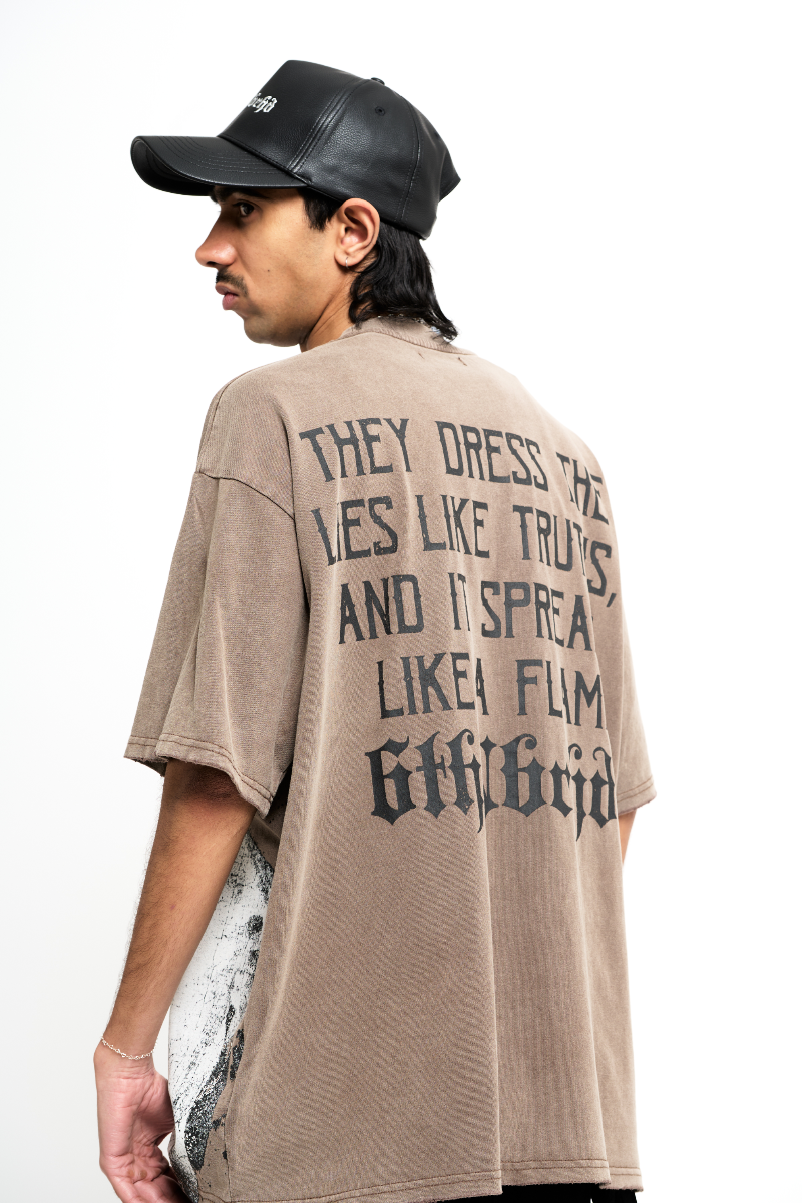 "Ashes" Oversized Vintage Tee Mocha