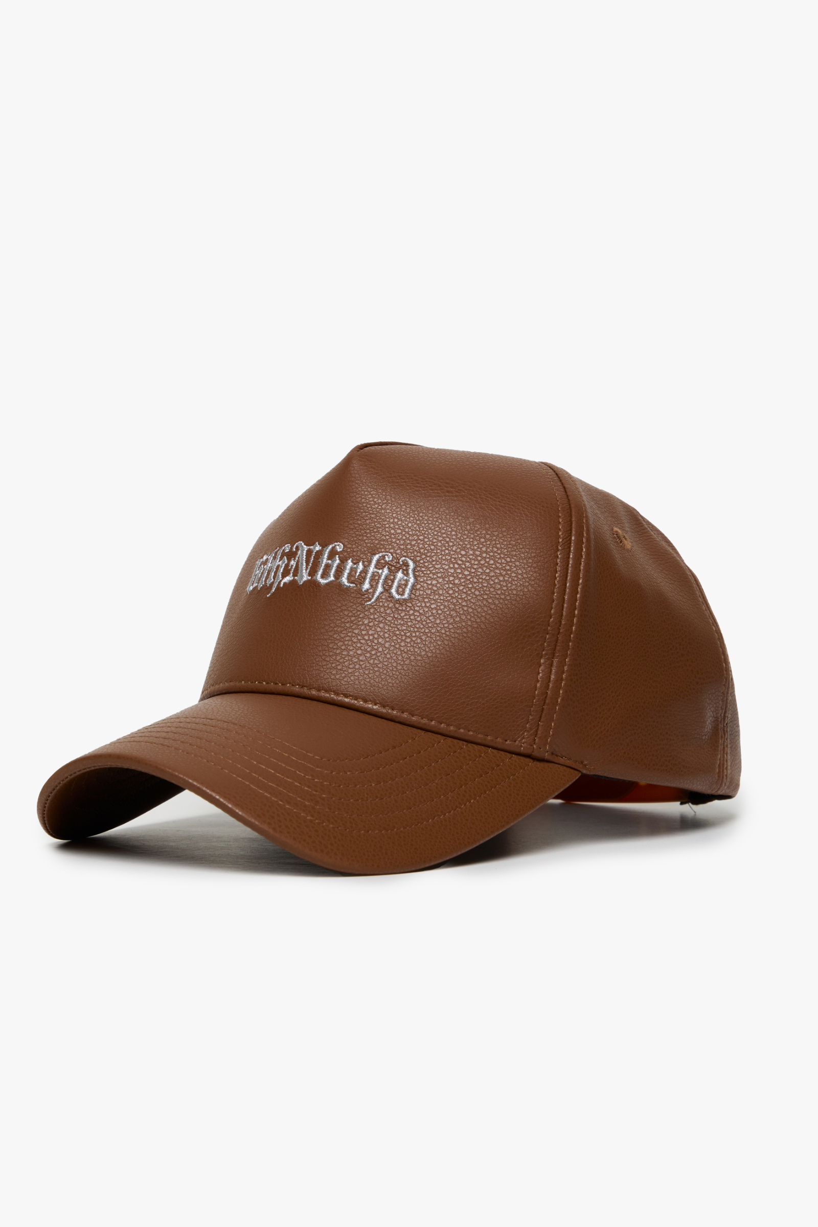 "TUMBLED" MOCHA LEATHER HAT