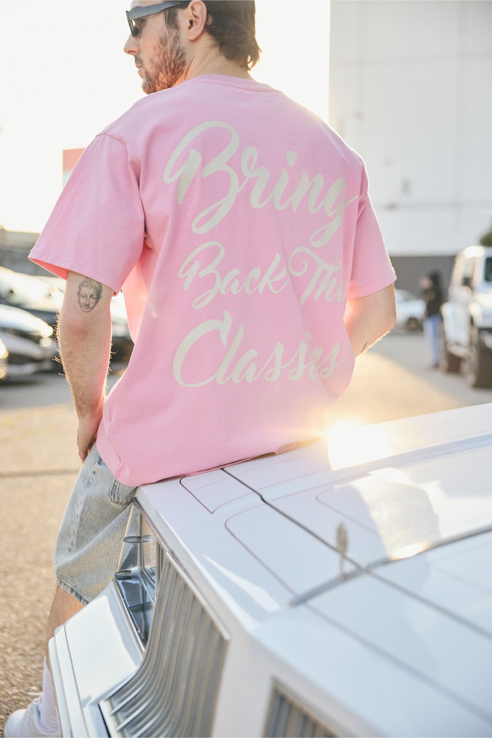 "Classic Is Back" Boxy Tee Pink