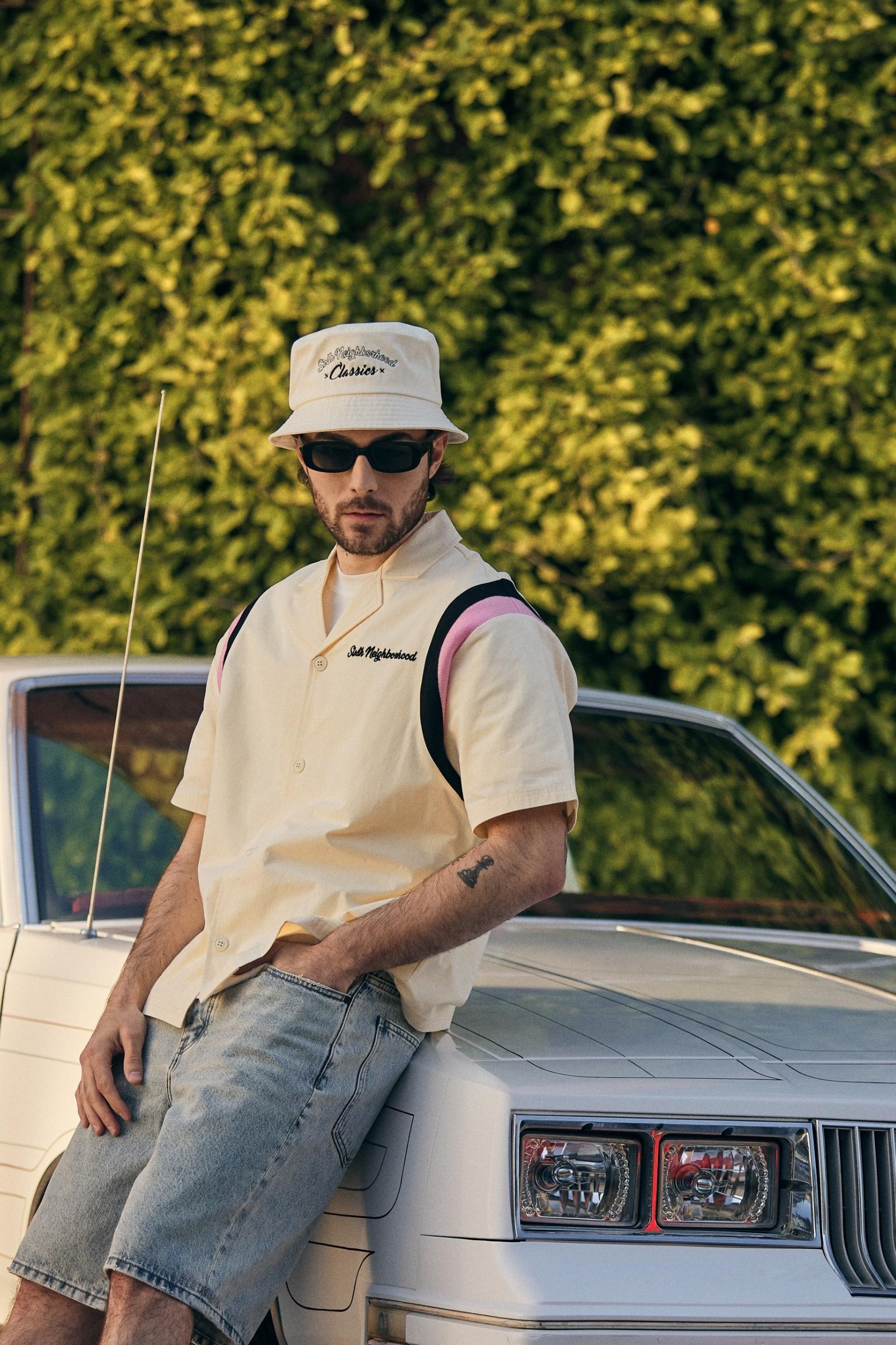 "In My Lane" Boxy Woven Shirt Cream