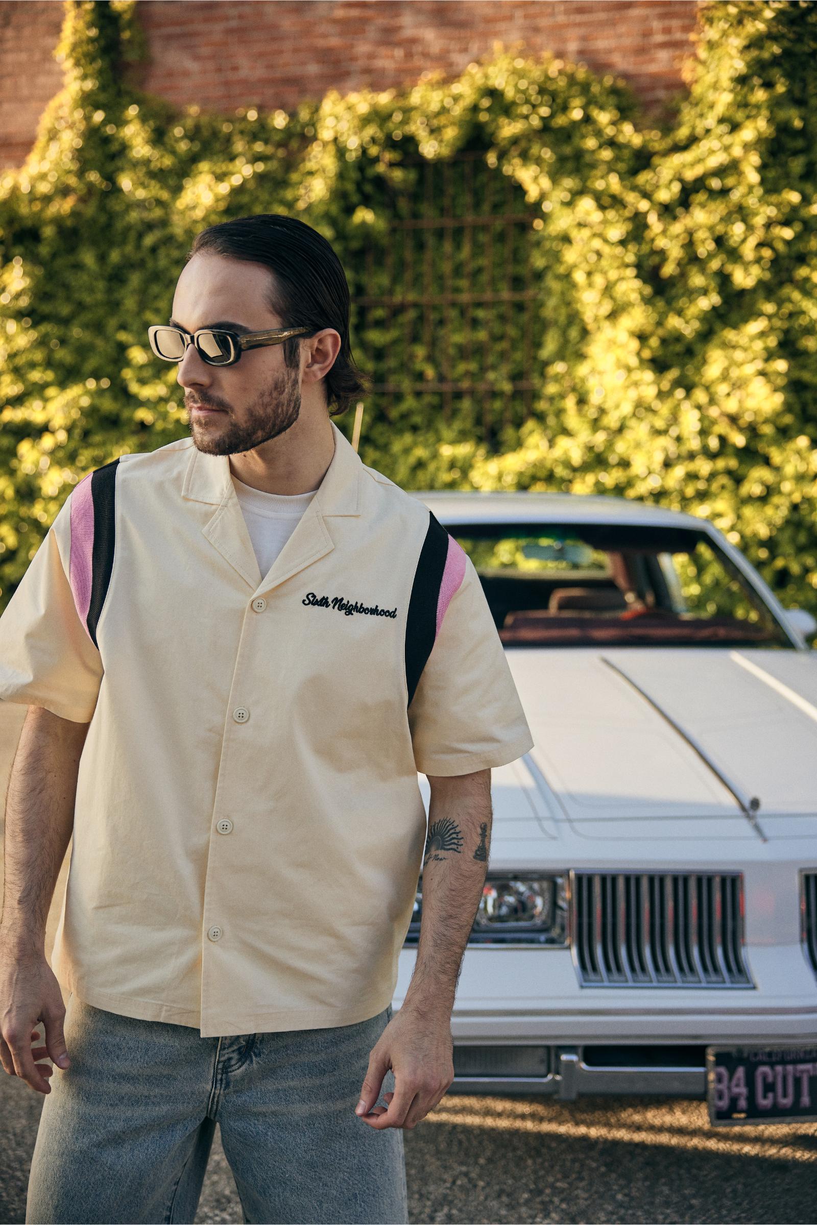 "In My Lane" Boxy Woven Shirt Cream