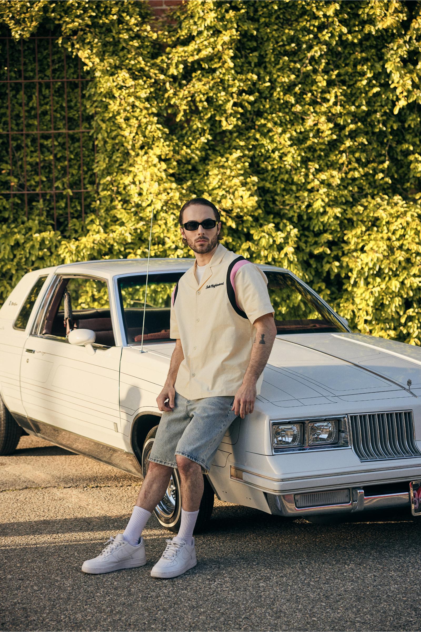 "In My Lane" Boxy Woven Shirt Cream