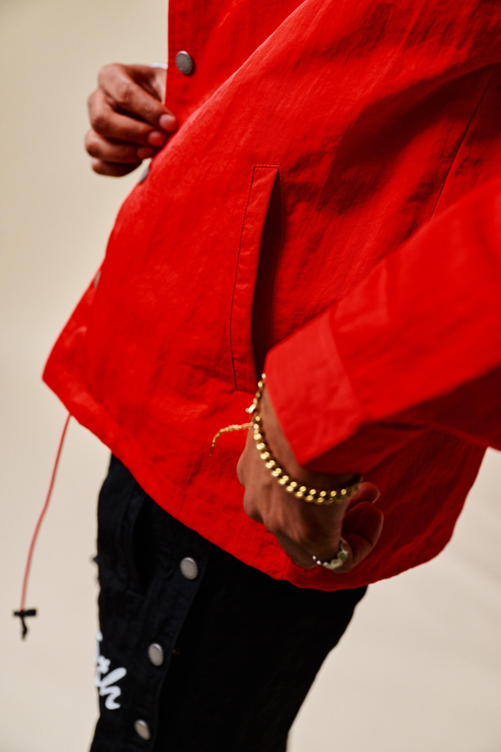 "Slippery" Nylon Jacket Black