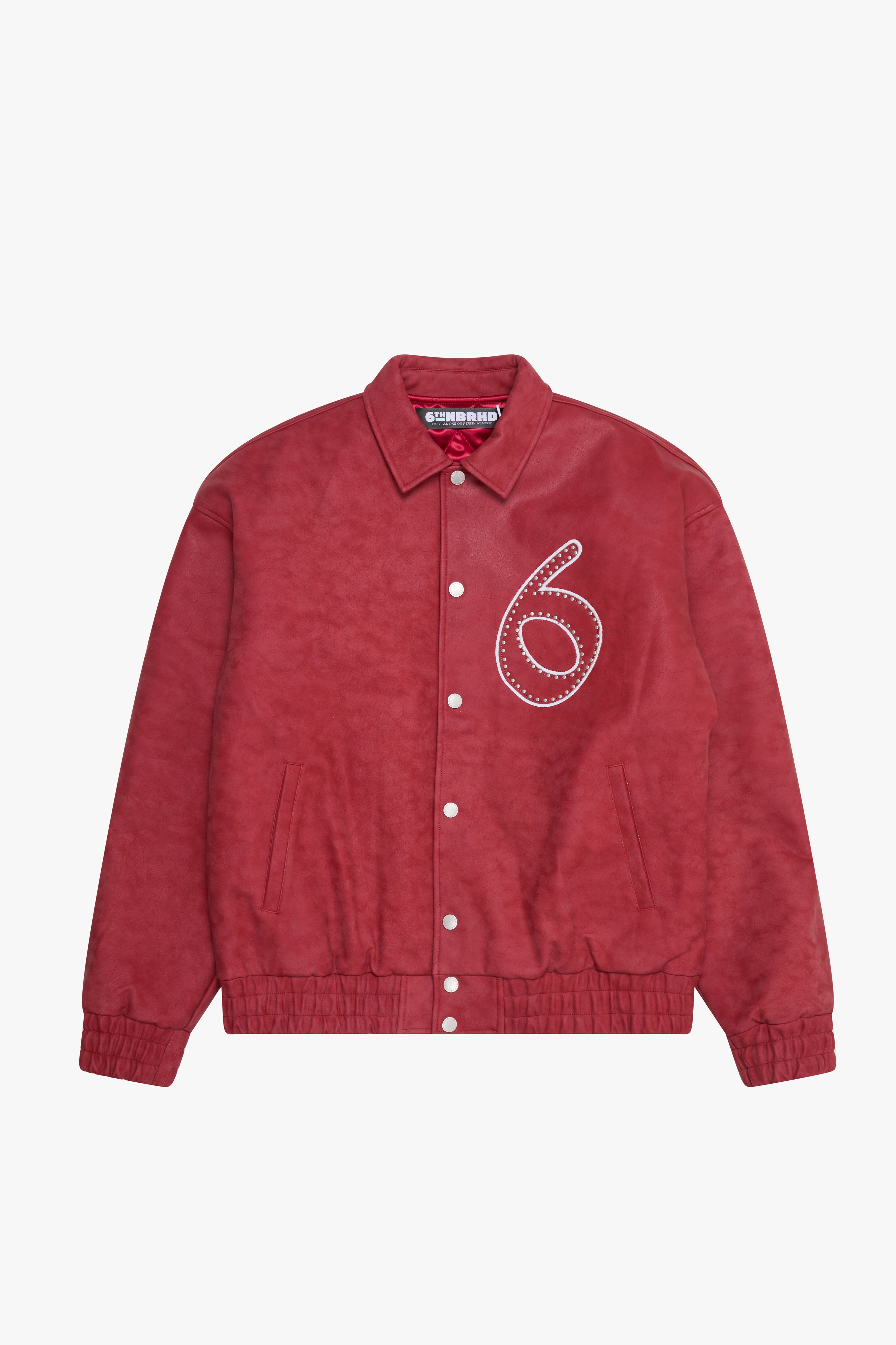 6thNBRHD JACKET "STAR STUDDED" RED