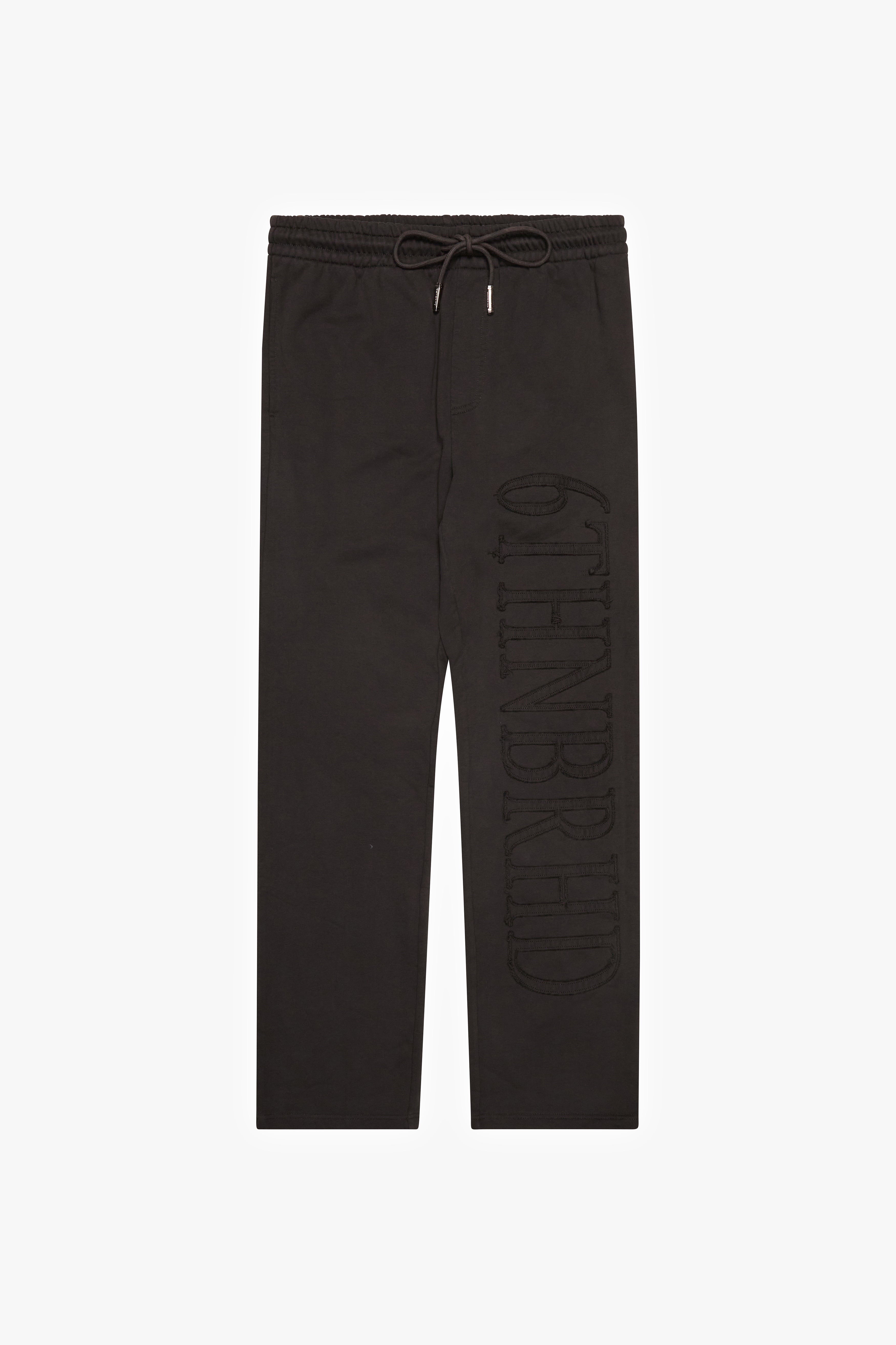 "MEMBER" RELAXED FIT PANTS - CHARCOAL