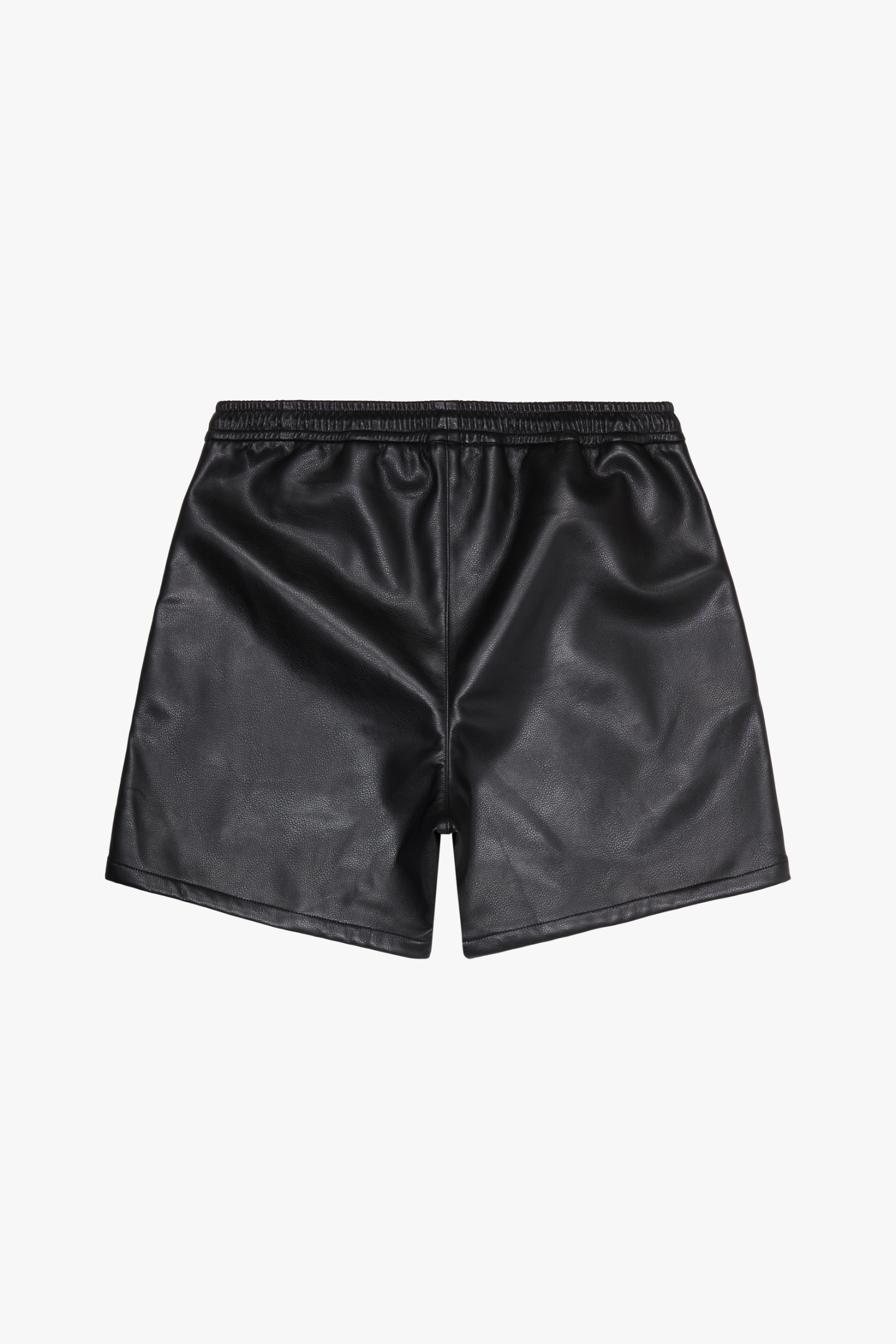 "GLOBAL" BLACK LEATHER SHORTS