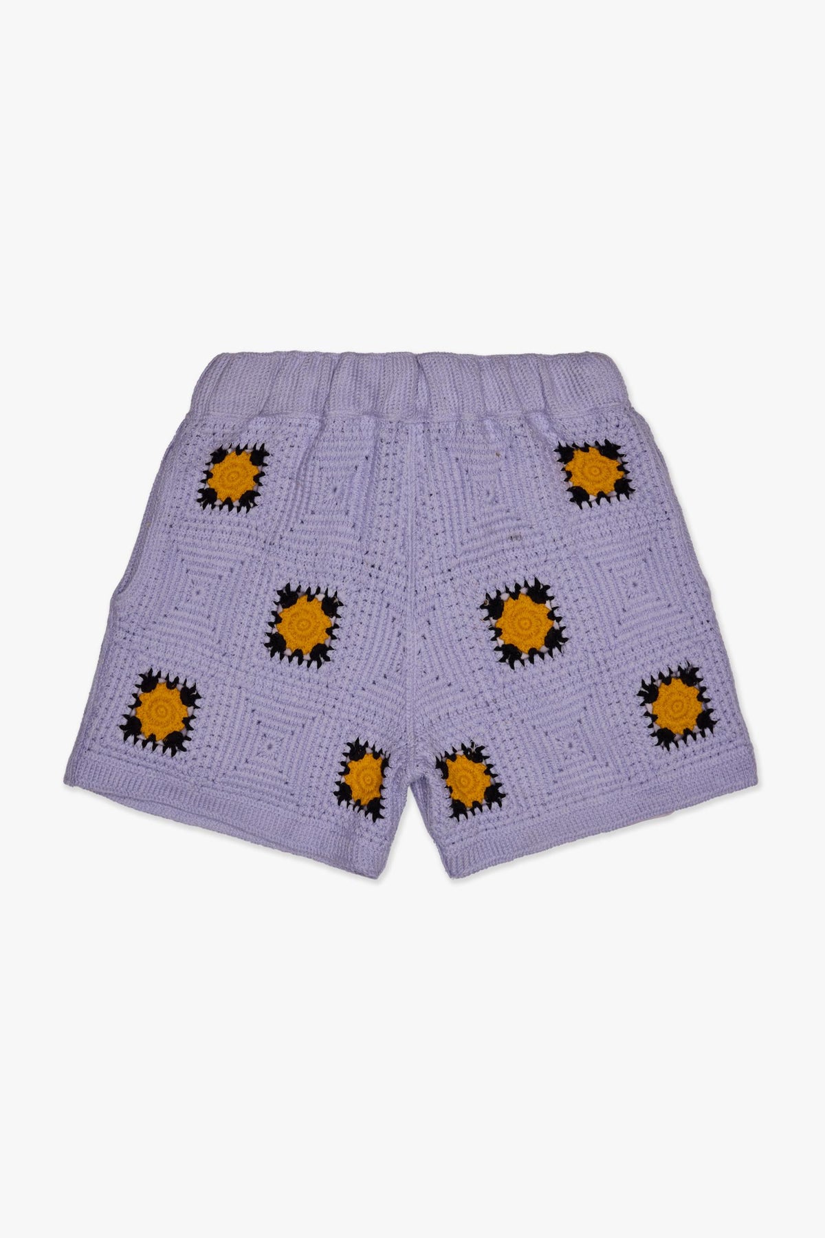 "HANDMADE" KNIT SHORTS - PURPLE