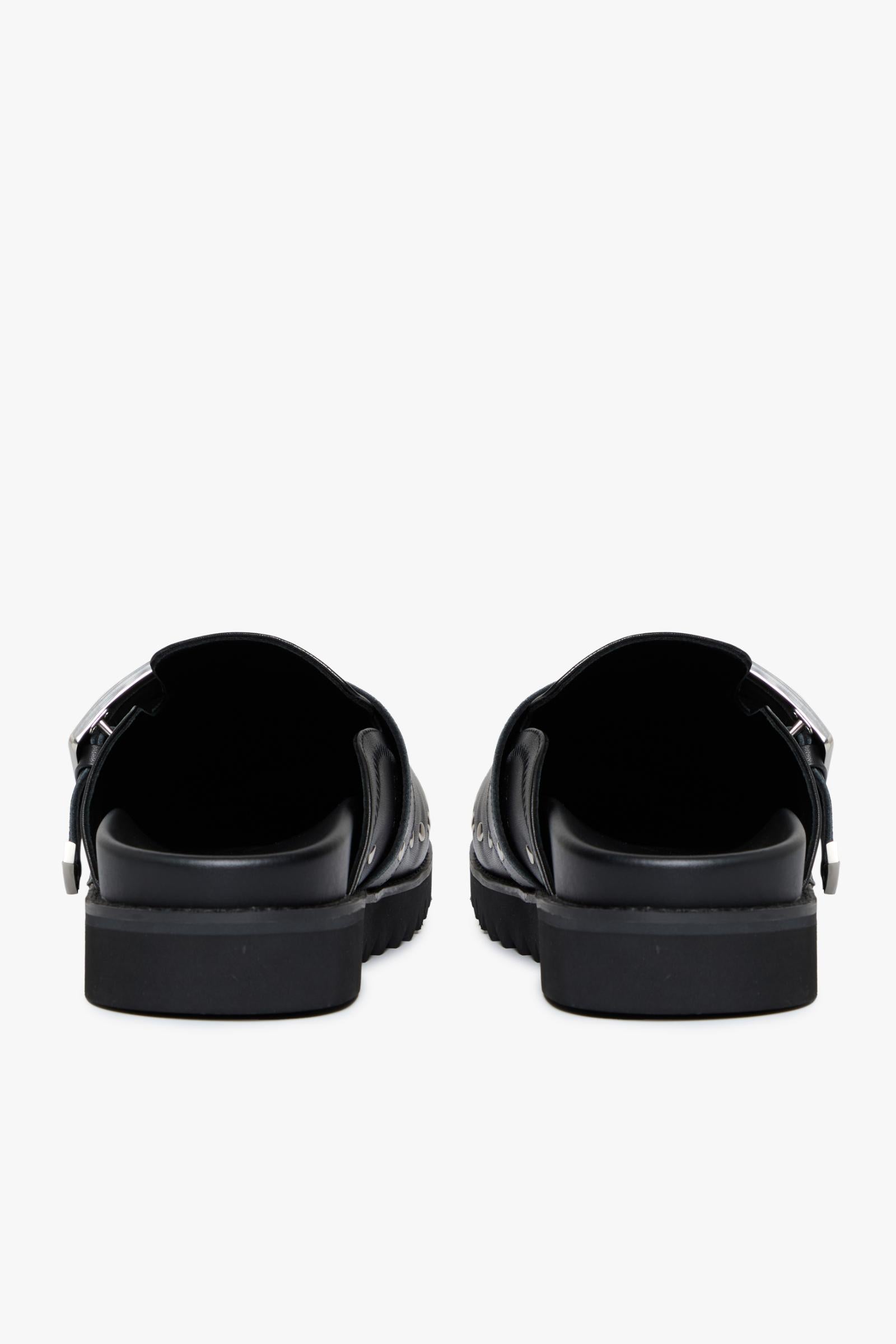 6thNBRHD "MOONWALK" LEATHER MULE BLACK