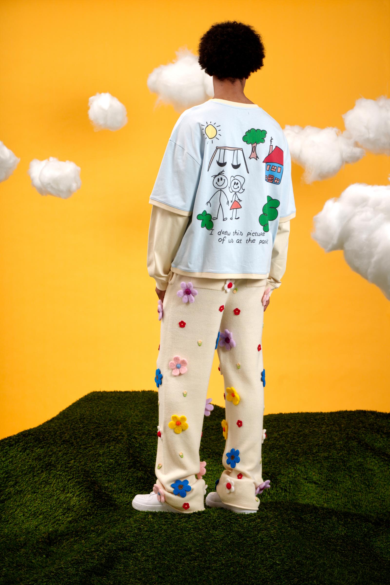 6thNBRHD TEE "DRAWING" BABY BLUE