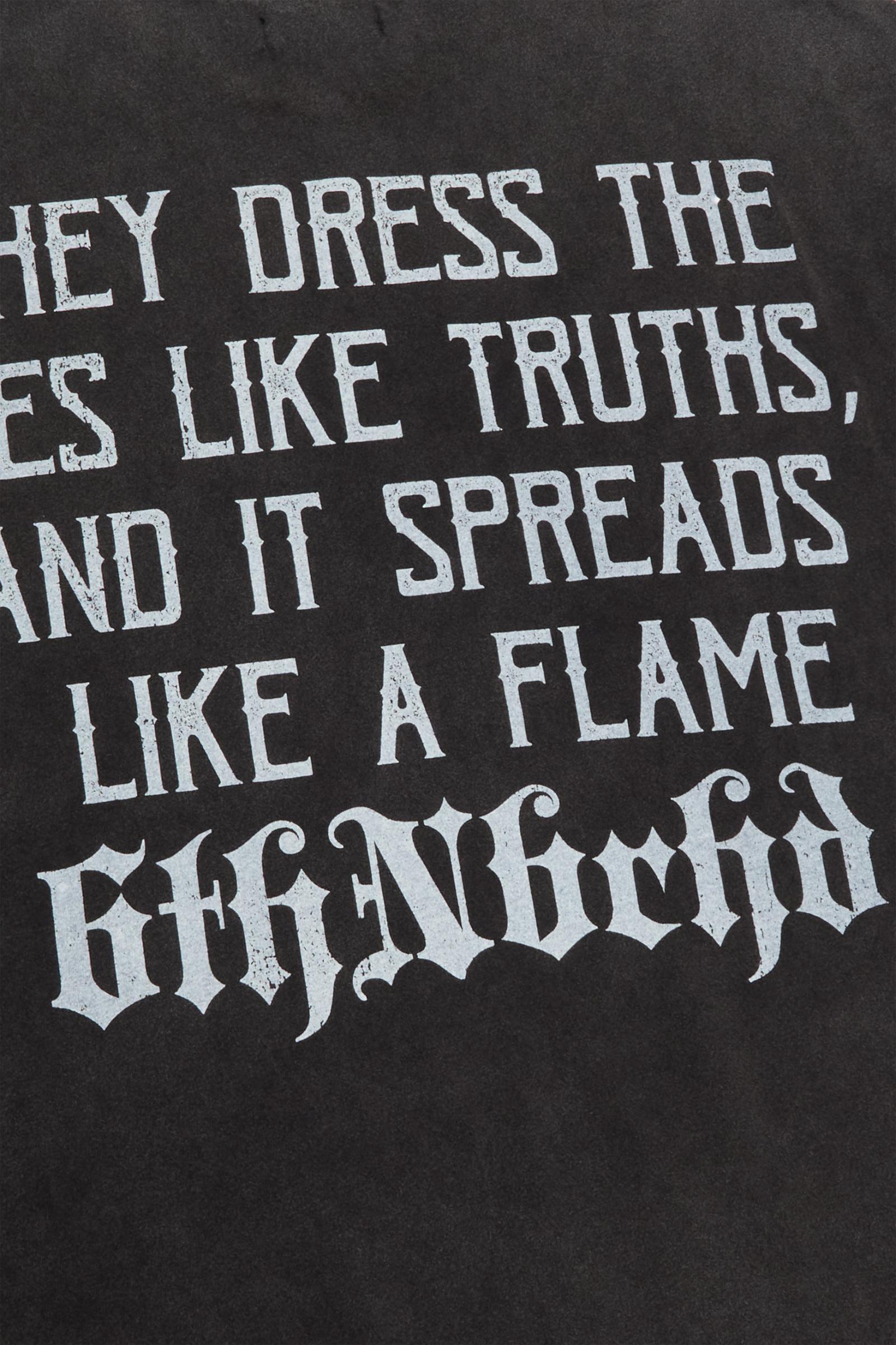 "Ashes" Oversized Graphic Tee Black