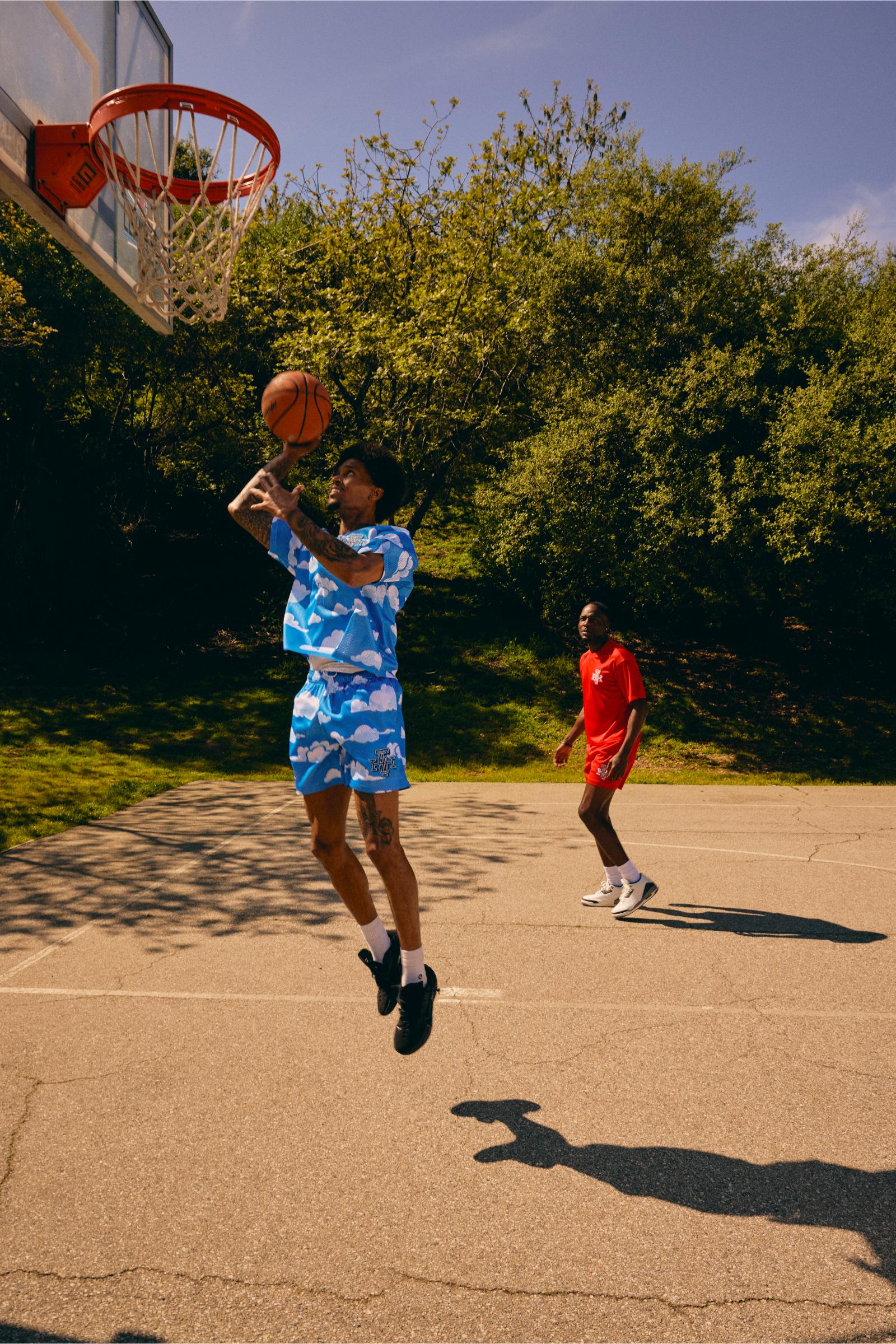 "Try-Outs" Mesh Shorts Blue White