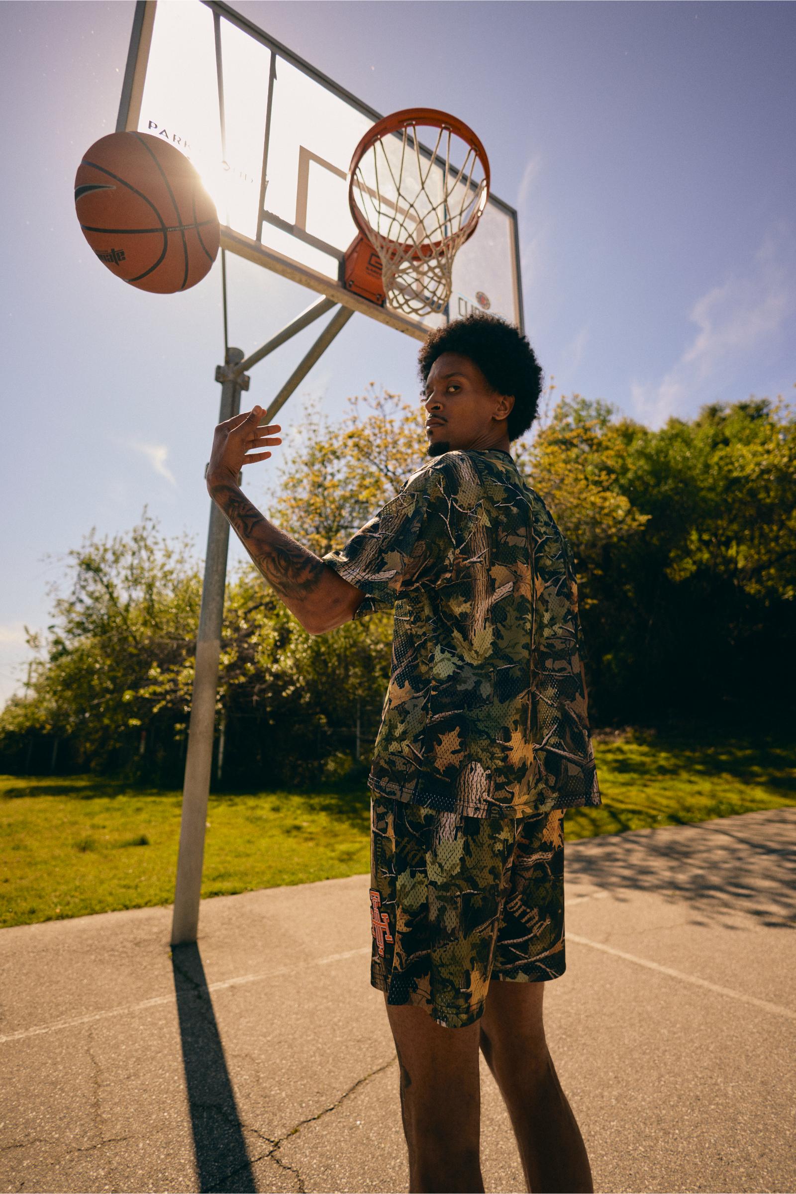 "Try-Outs" Relaxed Mesh Shorts Camo