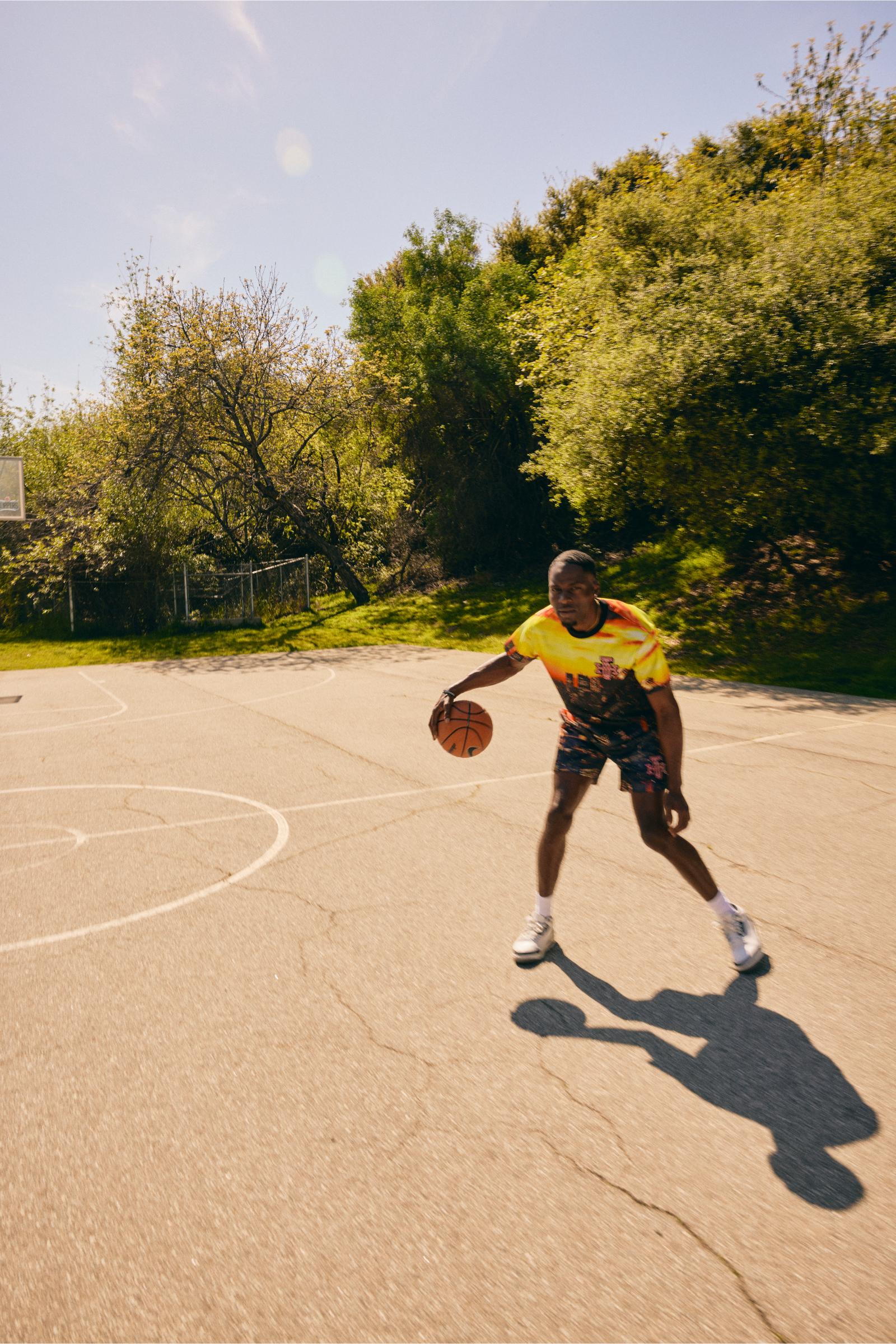 "Try-Outs" Mesh Shorts Orange Multi