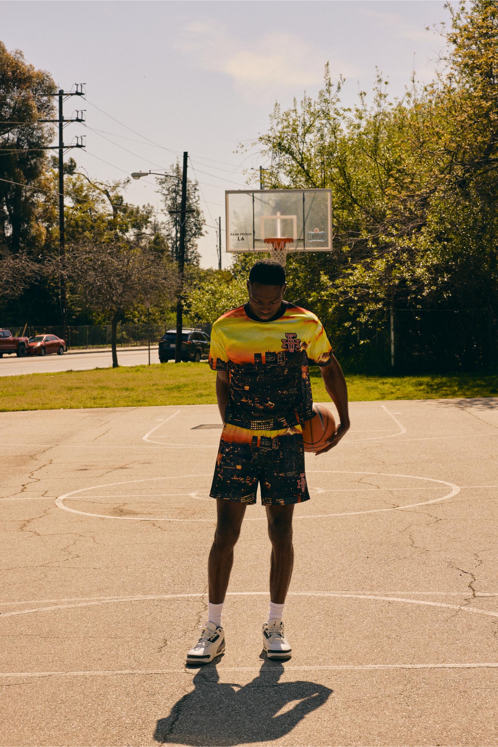"Try-Outs" Mesh Shorts Orange Multi