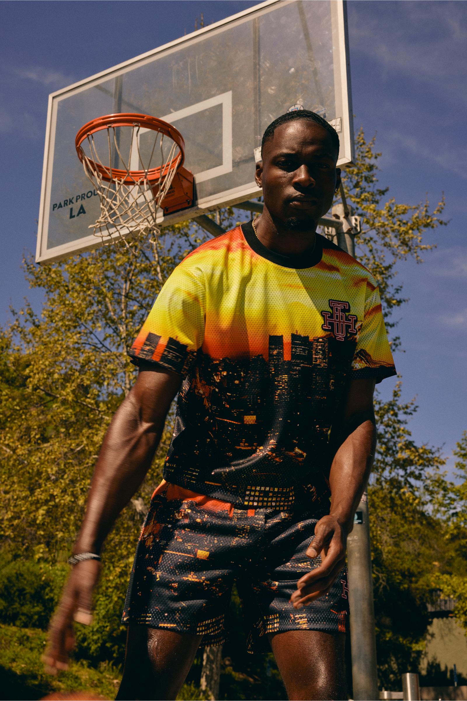 "Try-Outs" Mesh Shorts Orange Multi