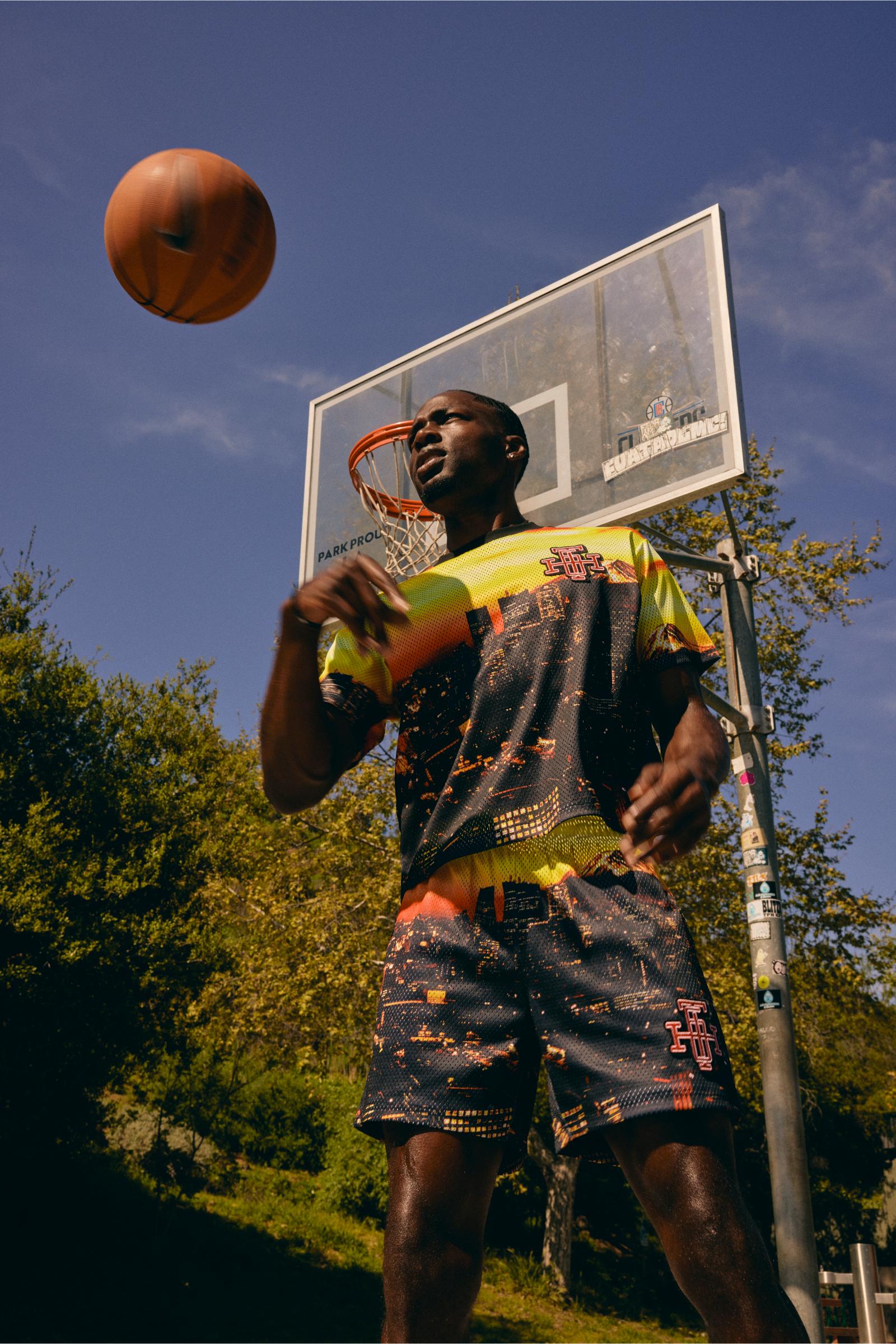 "Try-Outs" Mesh Shorts Orange Multi