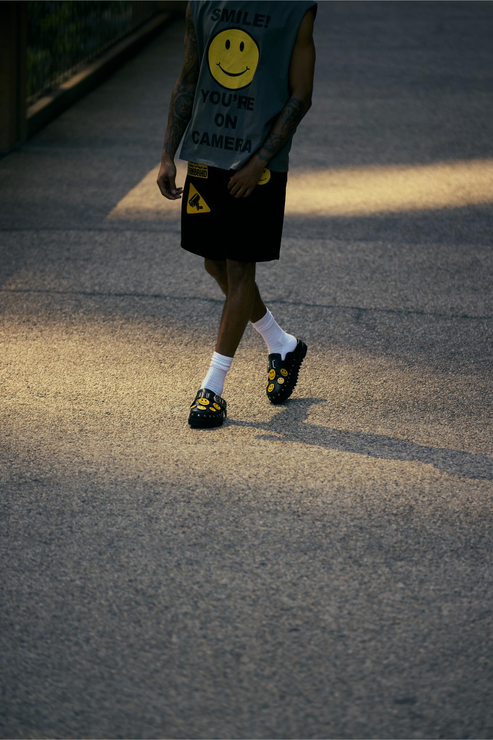 "Skip" Leather Mule Slides Black