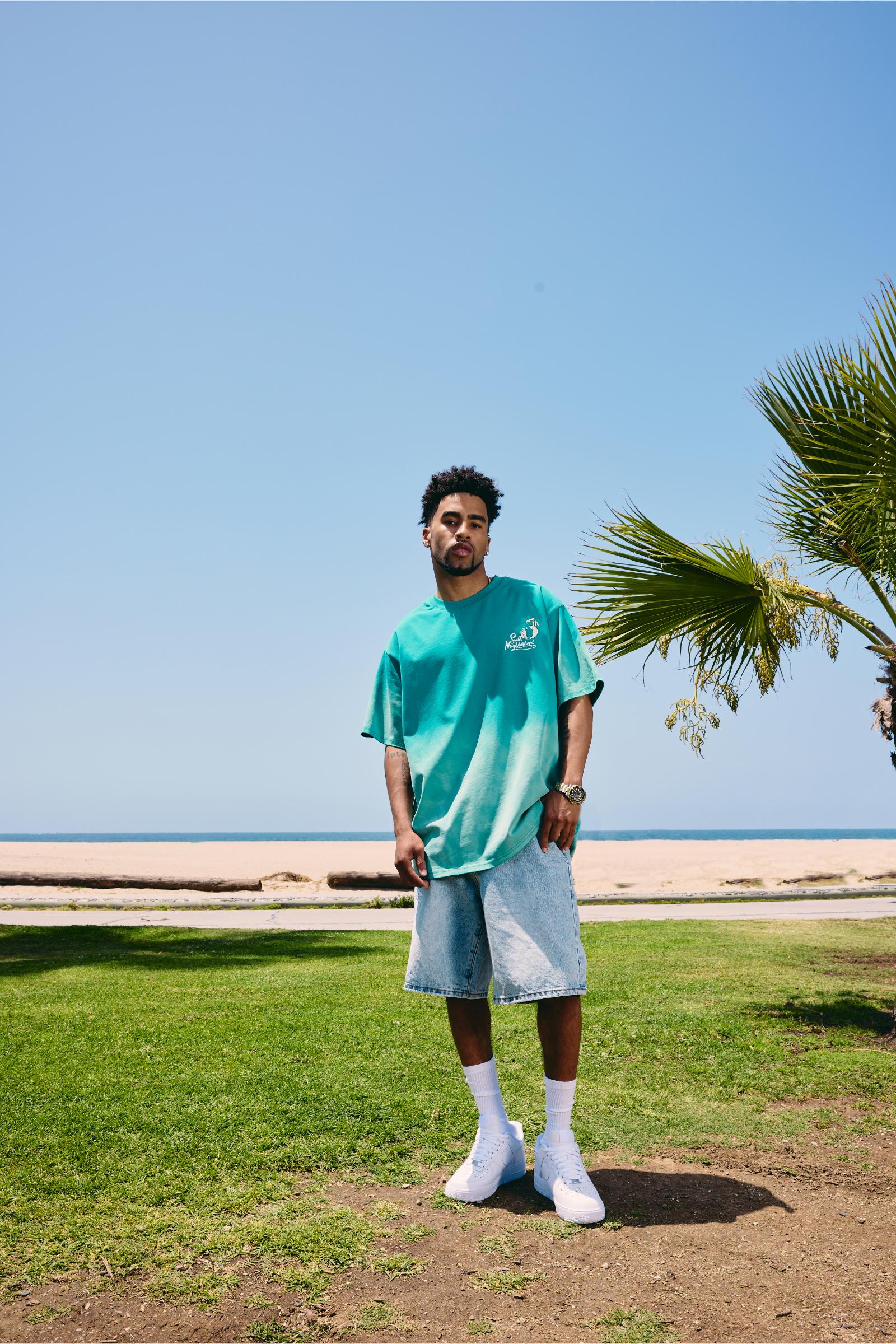 "Paradise" Graphic Tee Aqua