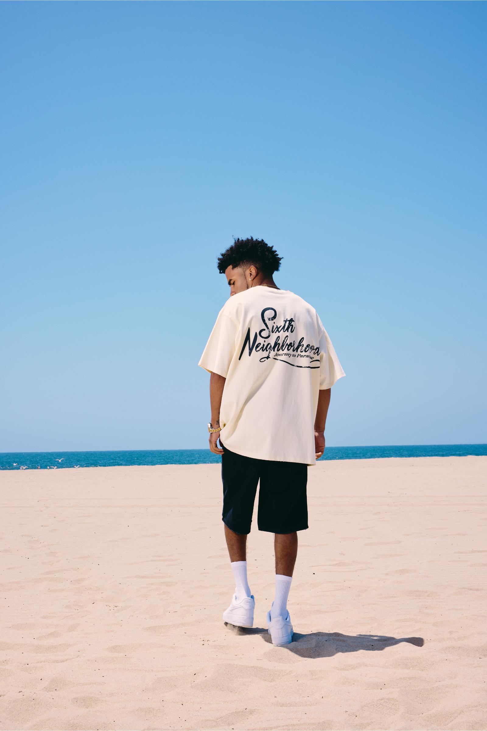 "Paradise" Relaxed Tee Cream