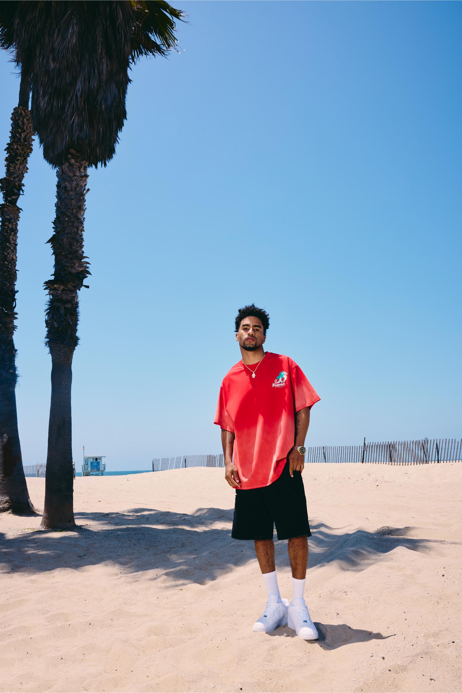 "Paradise" Oversized Tee Red
