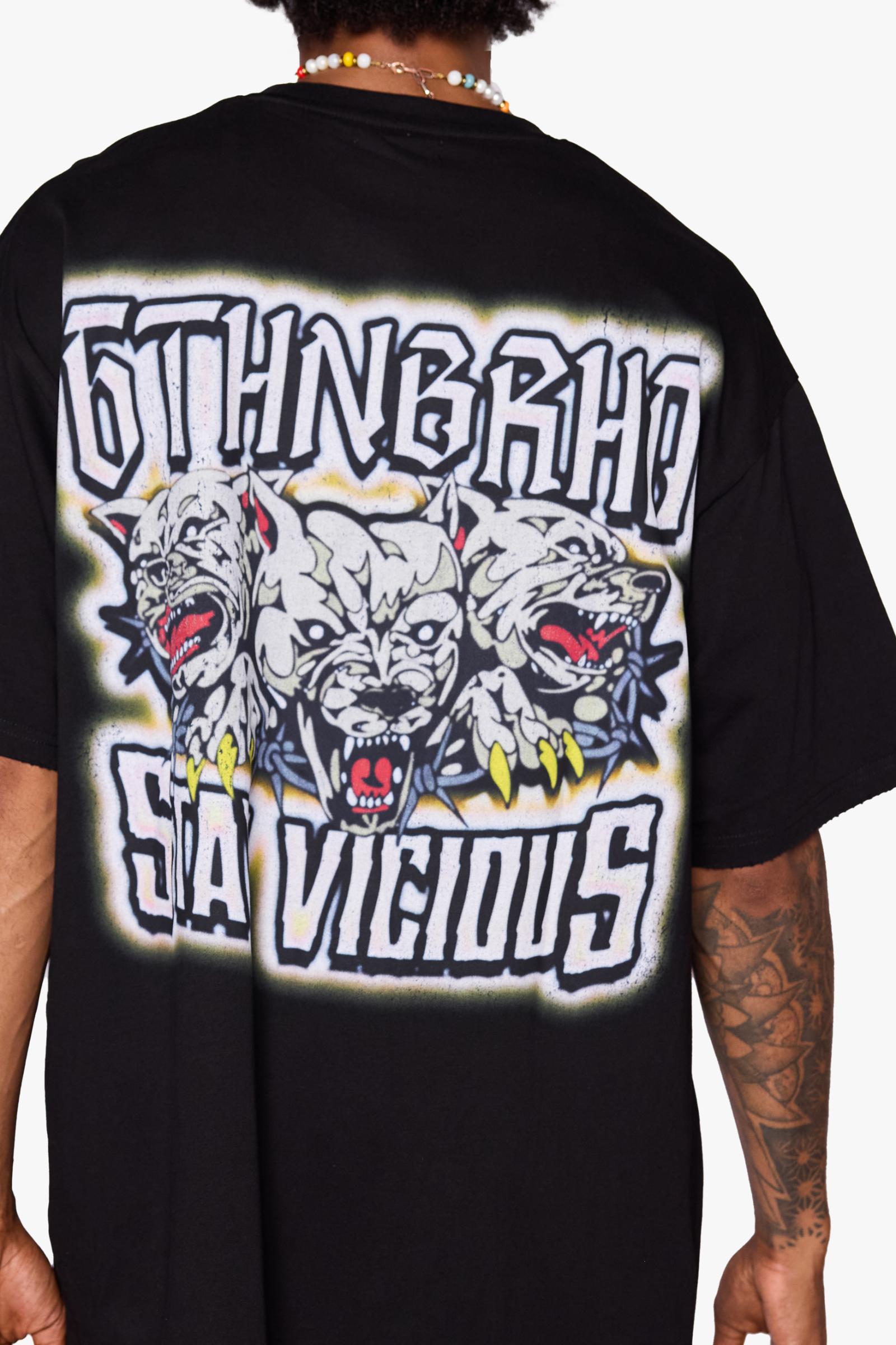 "Stay Vicious" Oversized Graphic Tee Black