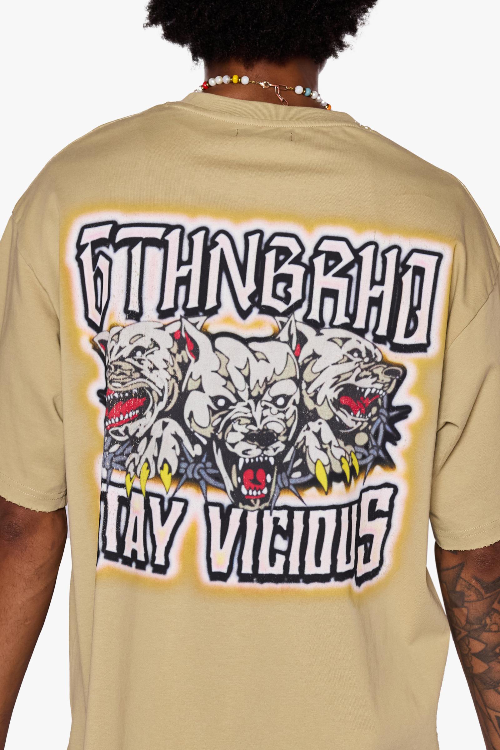 "Stay Vicious" Oversized Tee Sand
