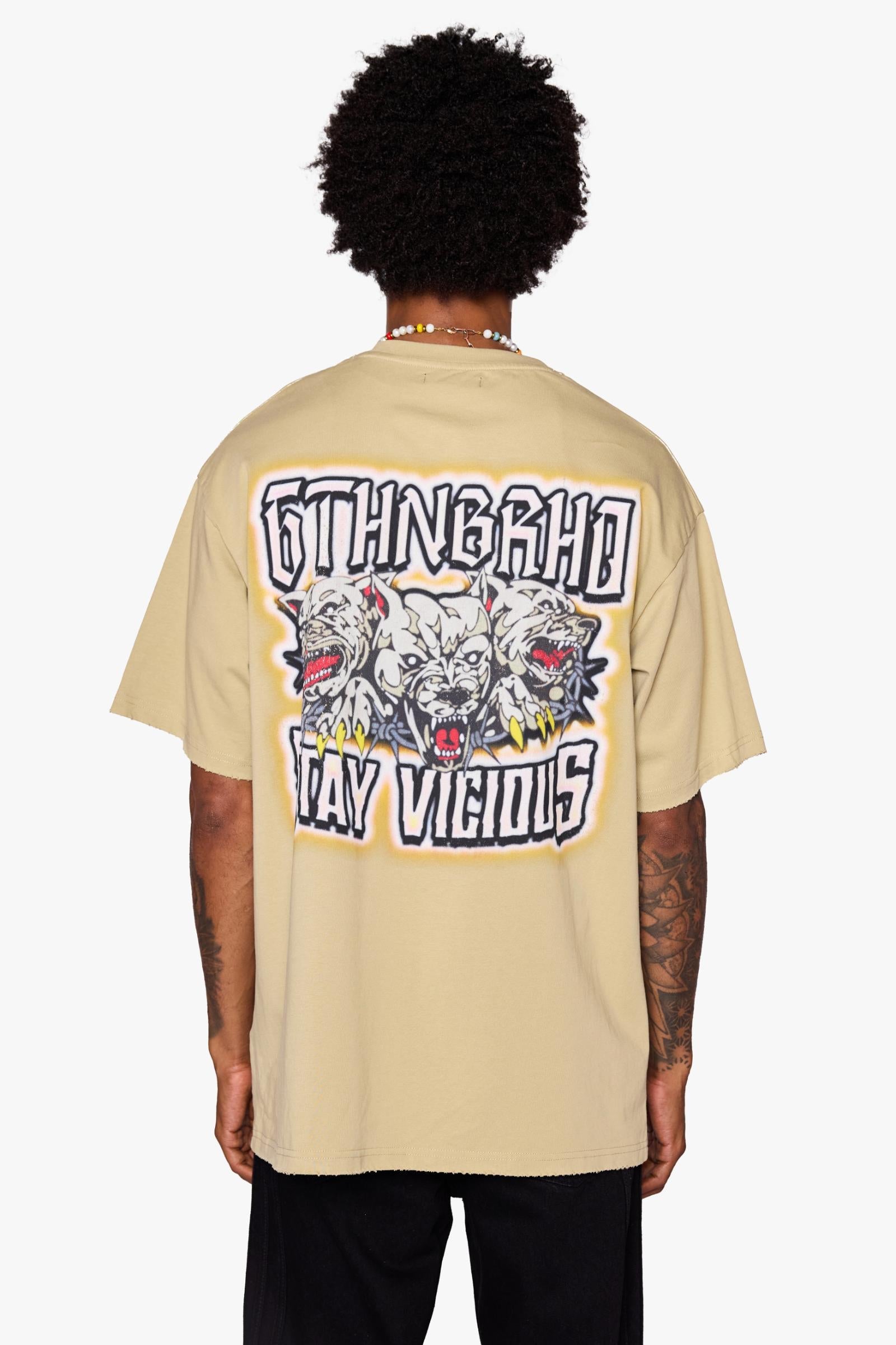 "Stay Vicious" Oversized Tee Sand