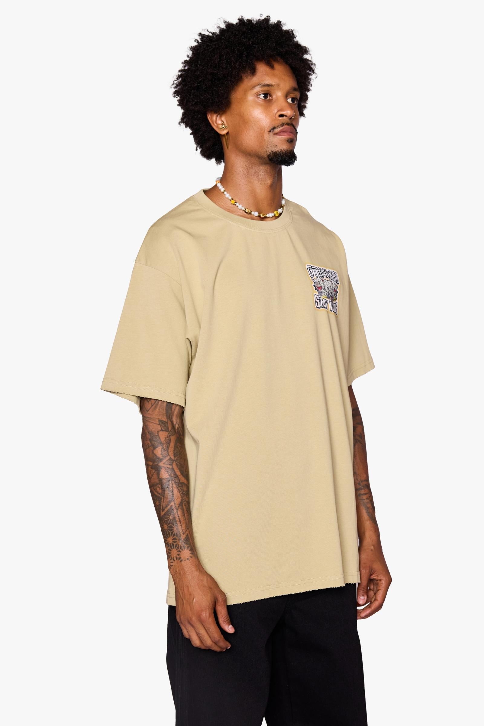 "Stay Vicious" Oversized Tee Sand