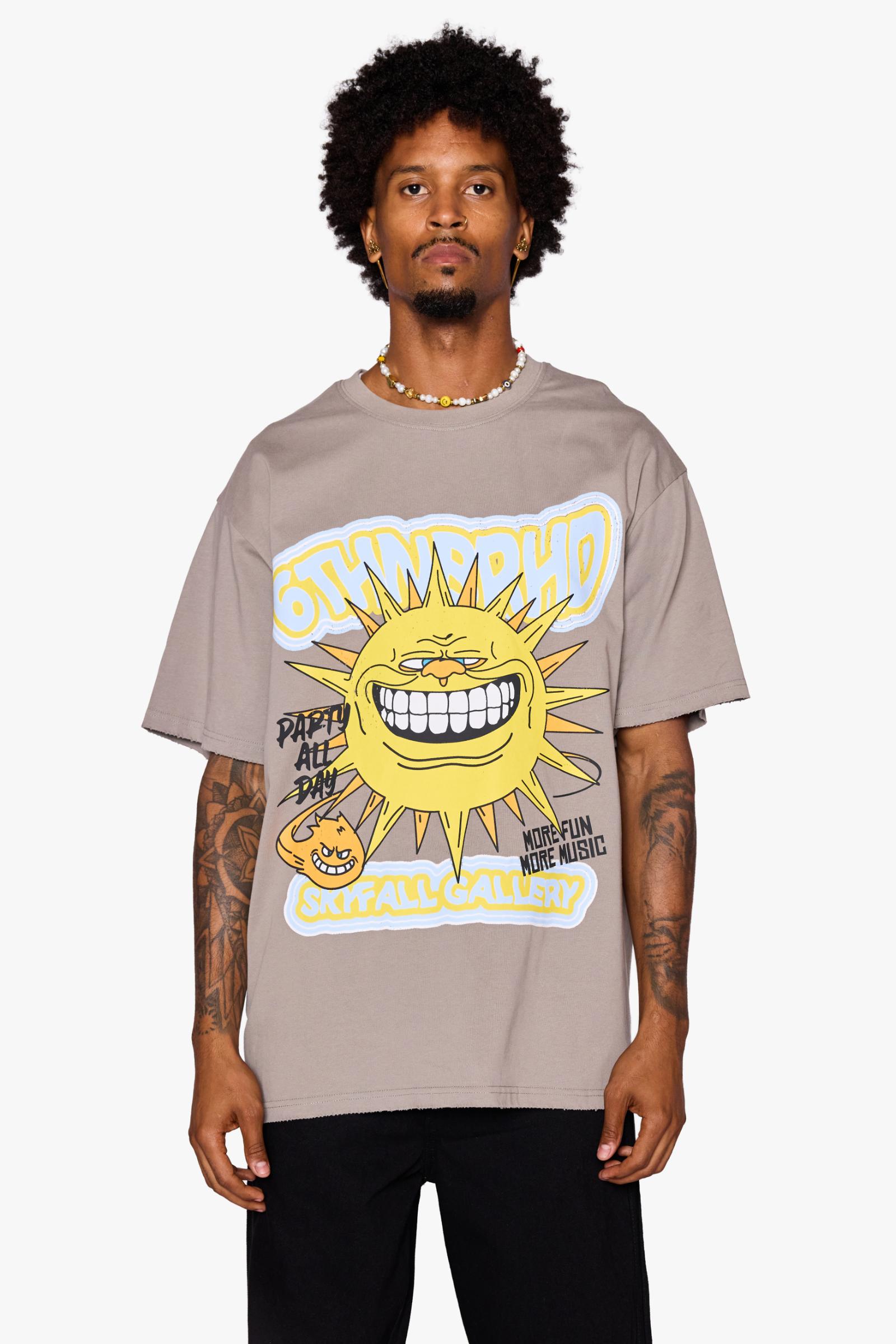 "Skyfall" Graphic Tee Grey