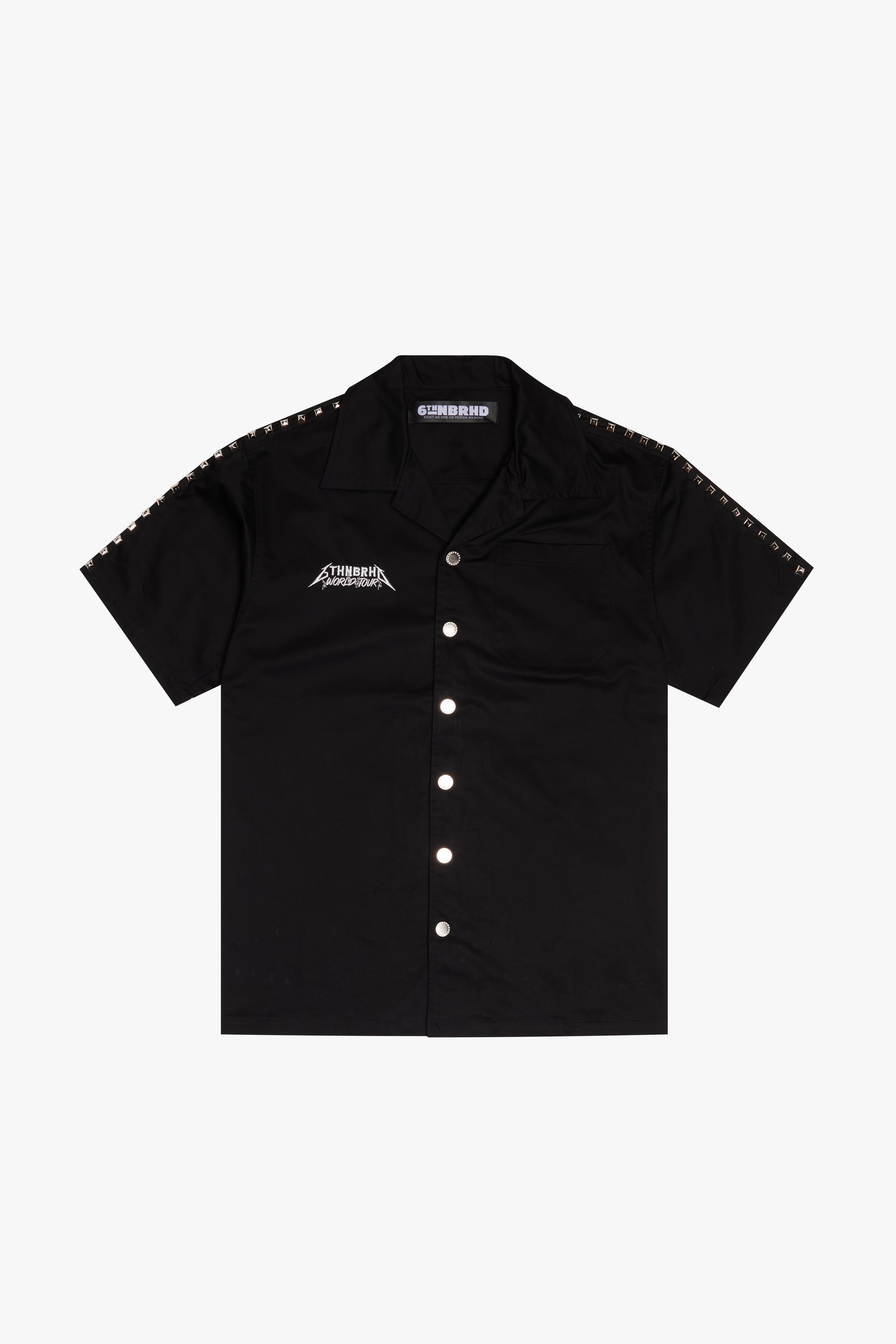 6thNBRHD BUTTON DOWN "ROCKSTAR" BLACK