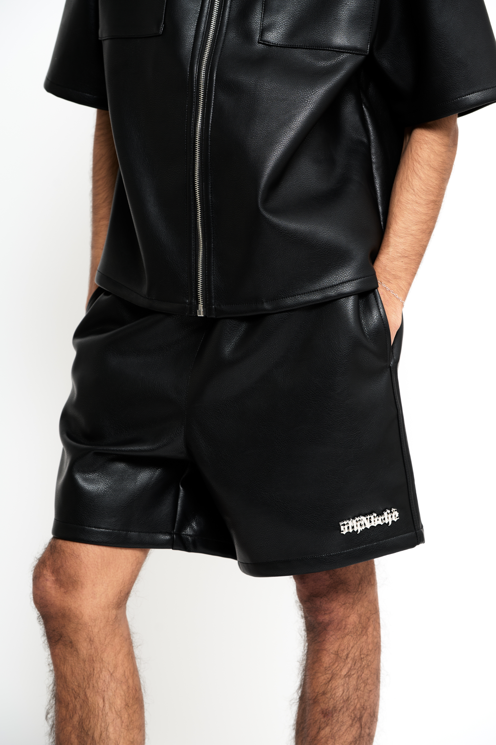 "Global" Leather Shorts