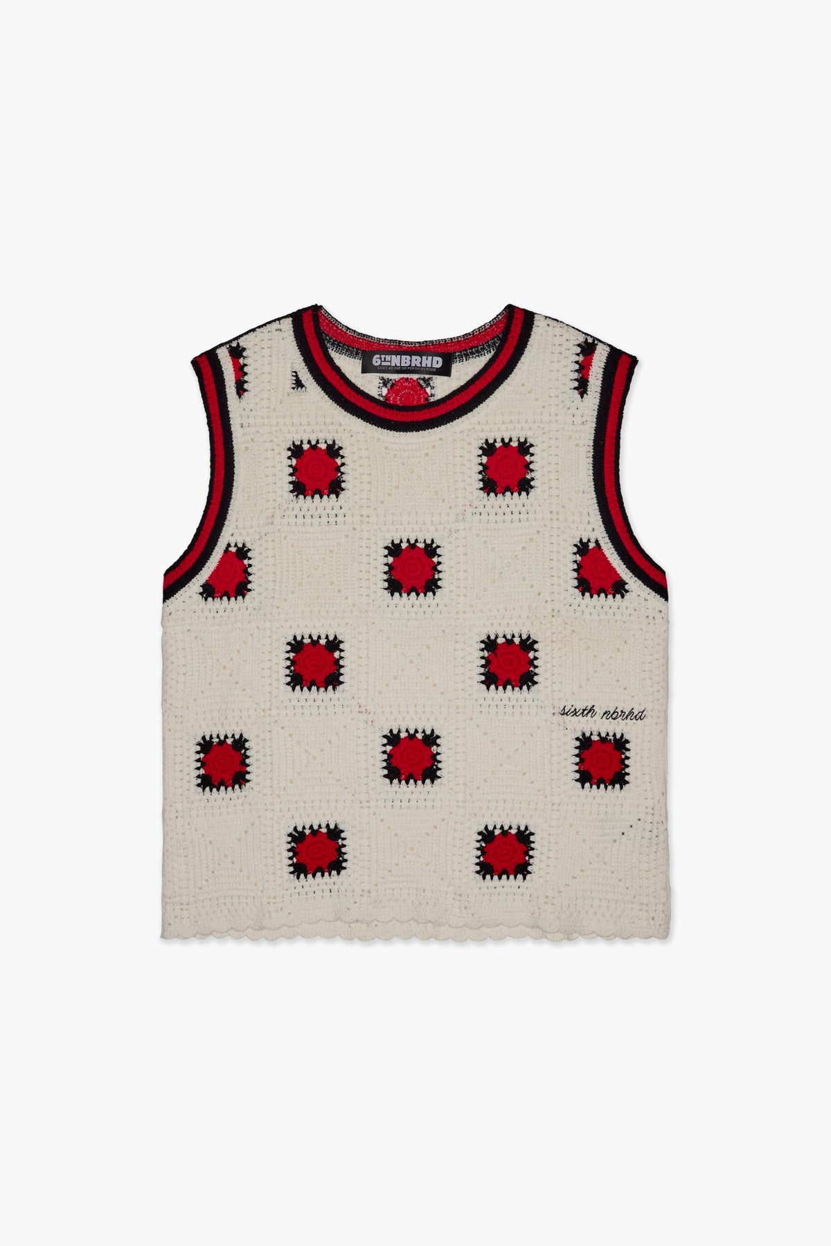 "ANTALIA" KNIT TANKTOP - WHITE - BLACK