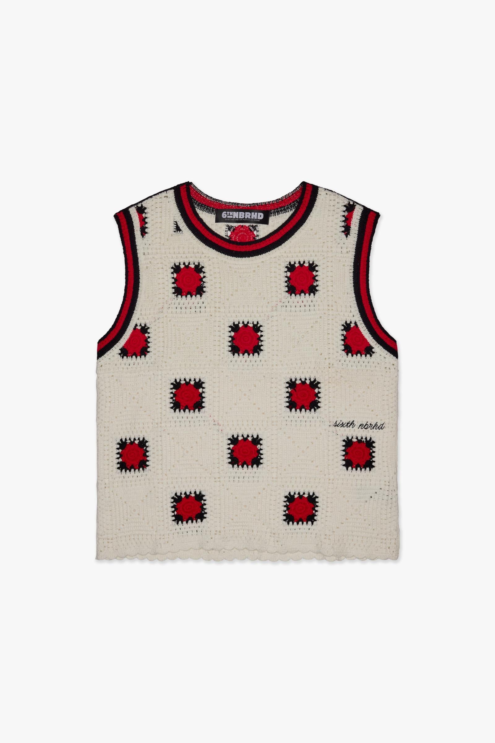 "ANTALIA" KNIT TANKTOP - WHITE - BLACK