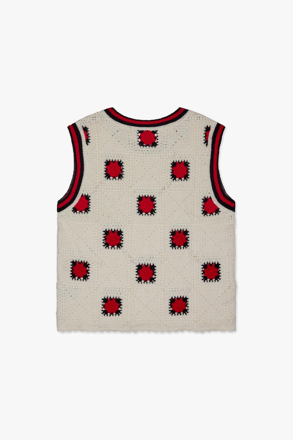 "ANTALIA" KNIT TANKTOP - WHITE - BLACK