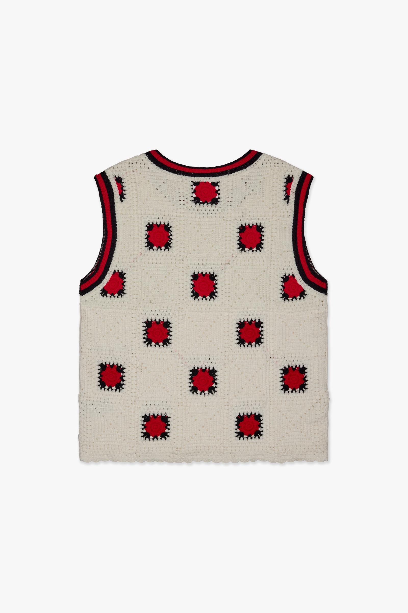 "ANTALIA" KNIT TANKTOP - WHITE - BLACK