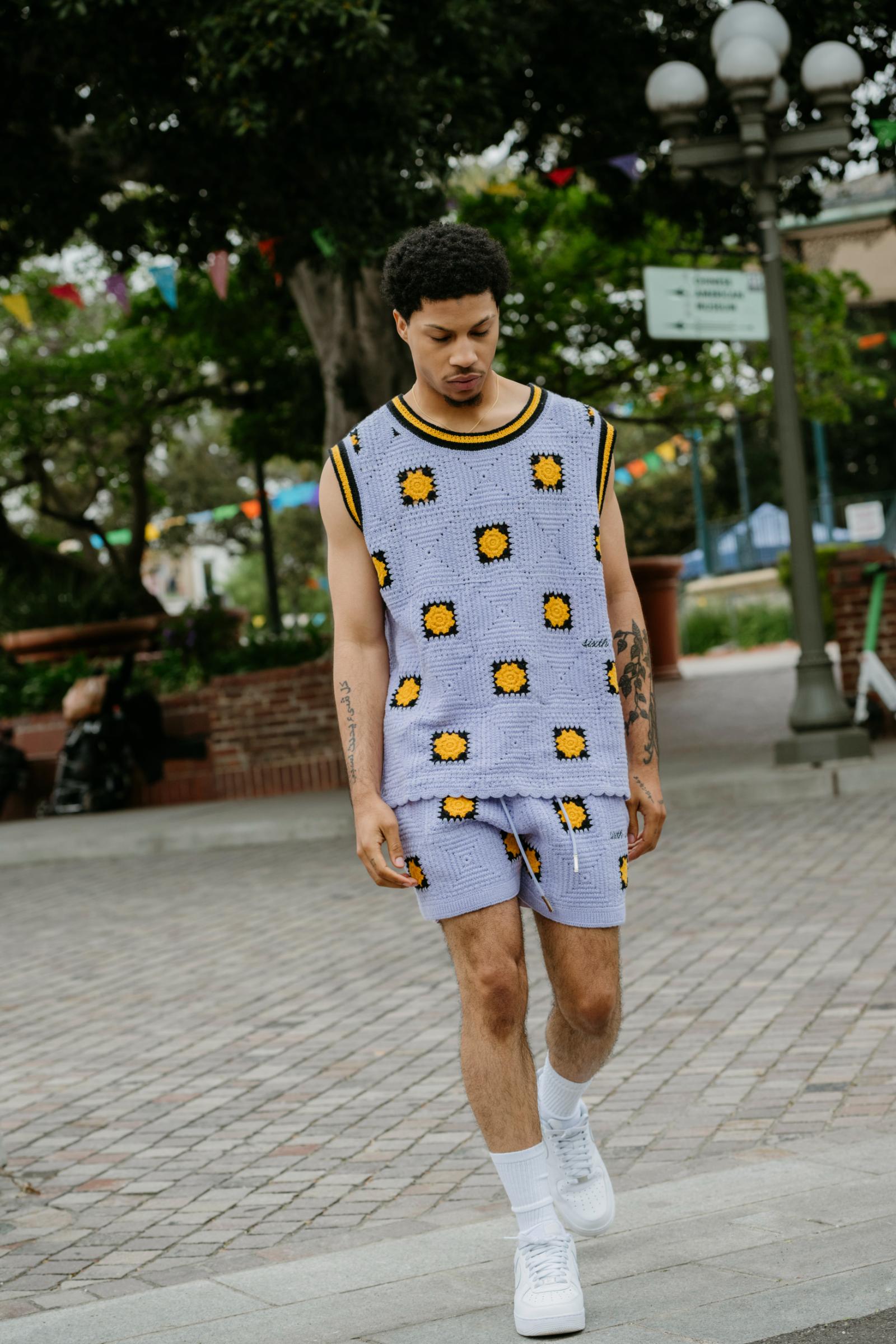 "Handmade" Knit Shorts Lavender