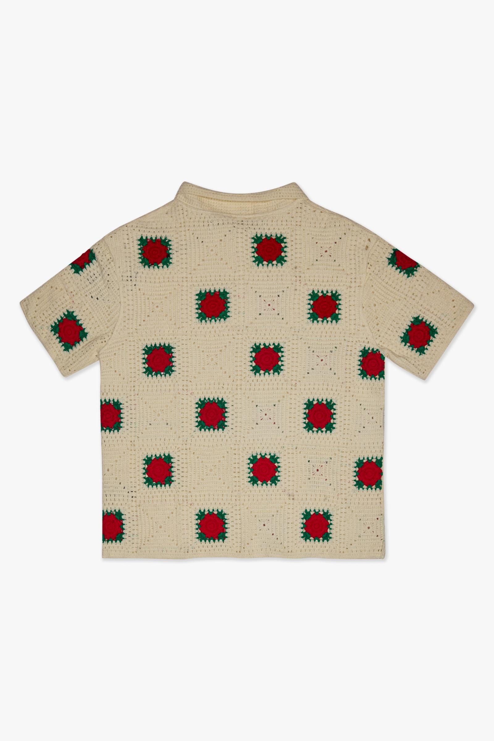 "BAZZAR" KNIT WOVEN - CREAM - GREEN
