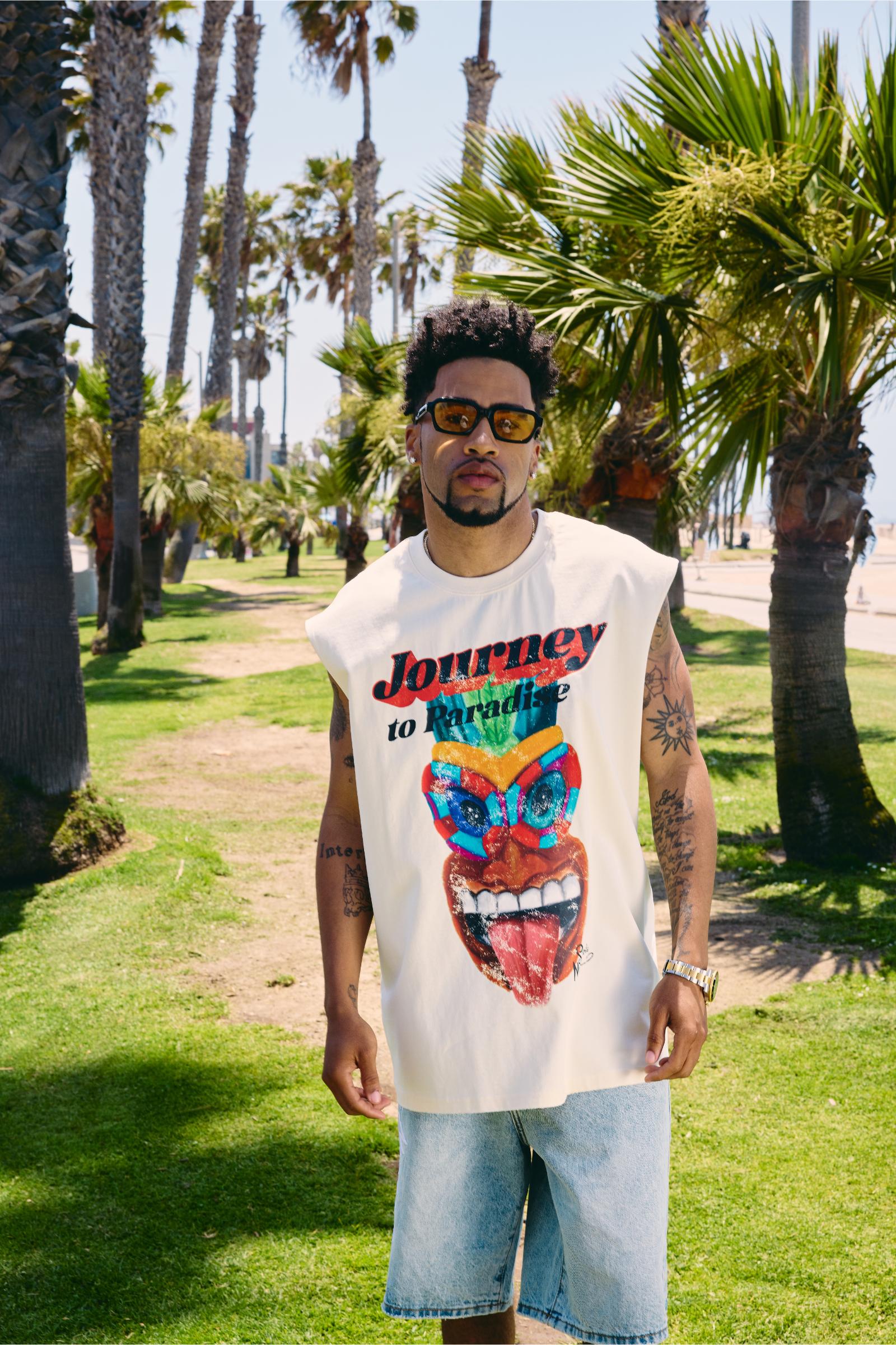 "Muscle" Graphic Tee Cream