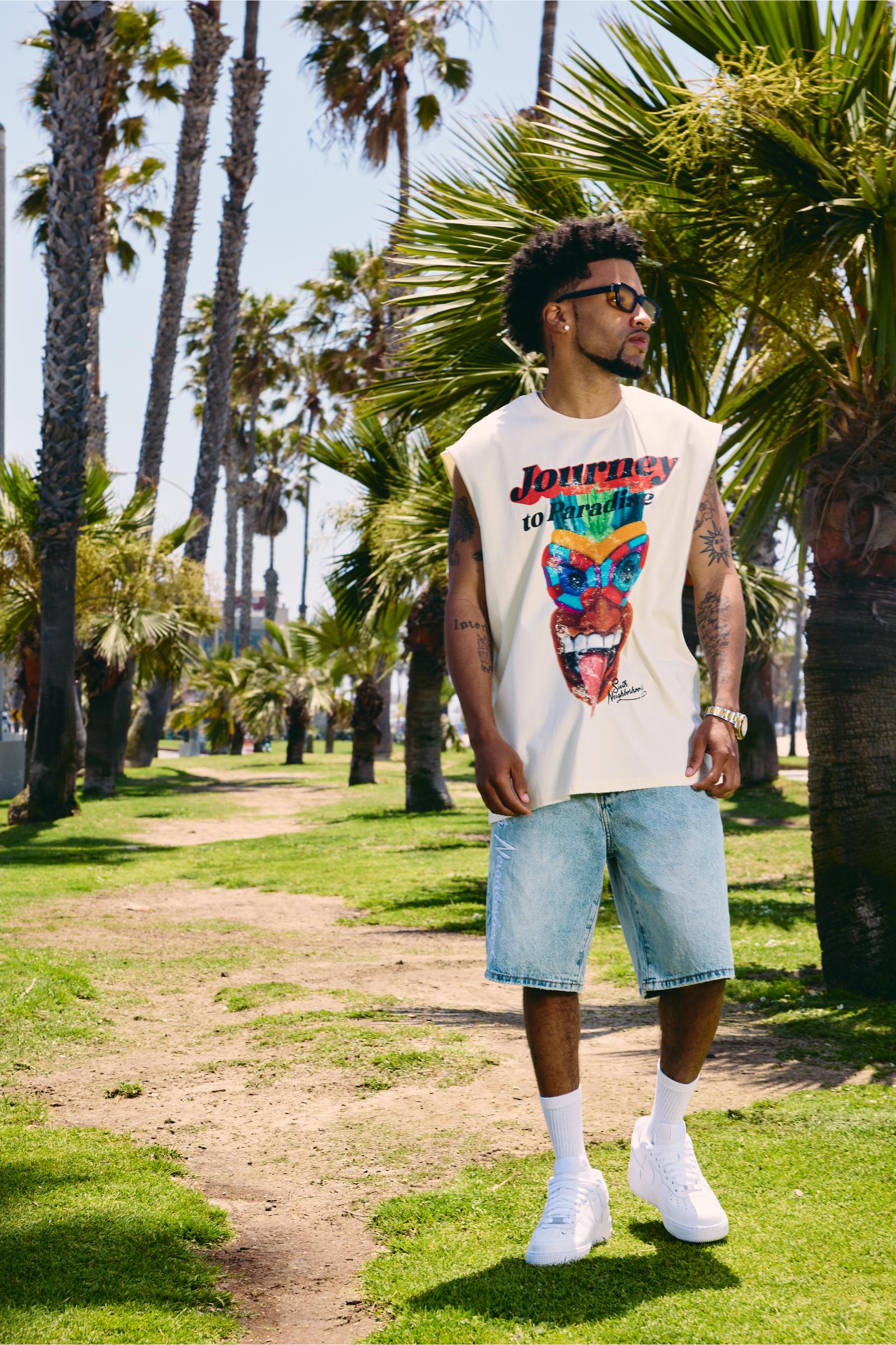 "Muscle" Graphic Tee Cream