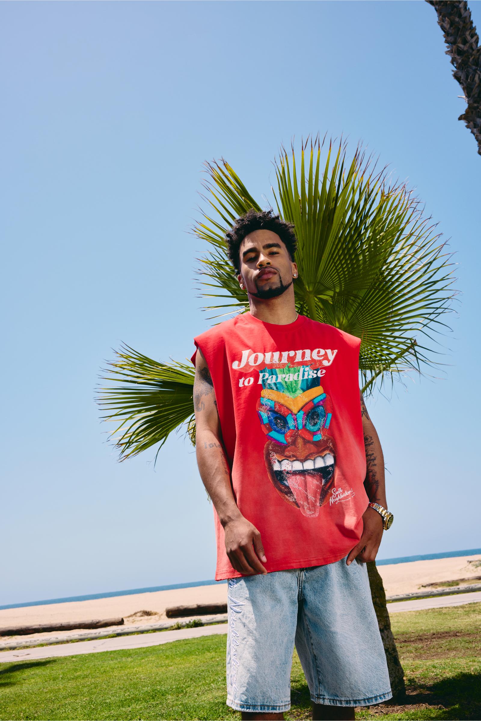 "Muscle" Graphic Tank Red